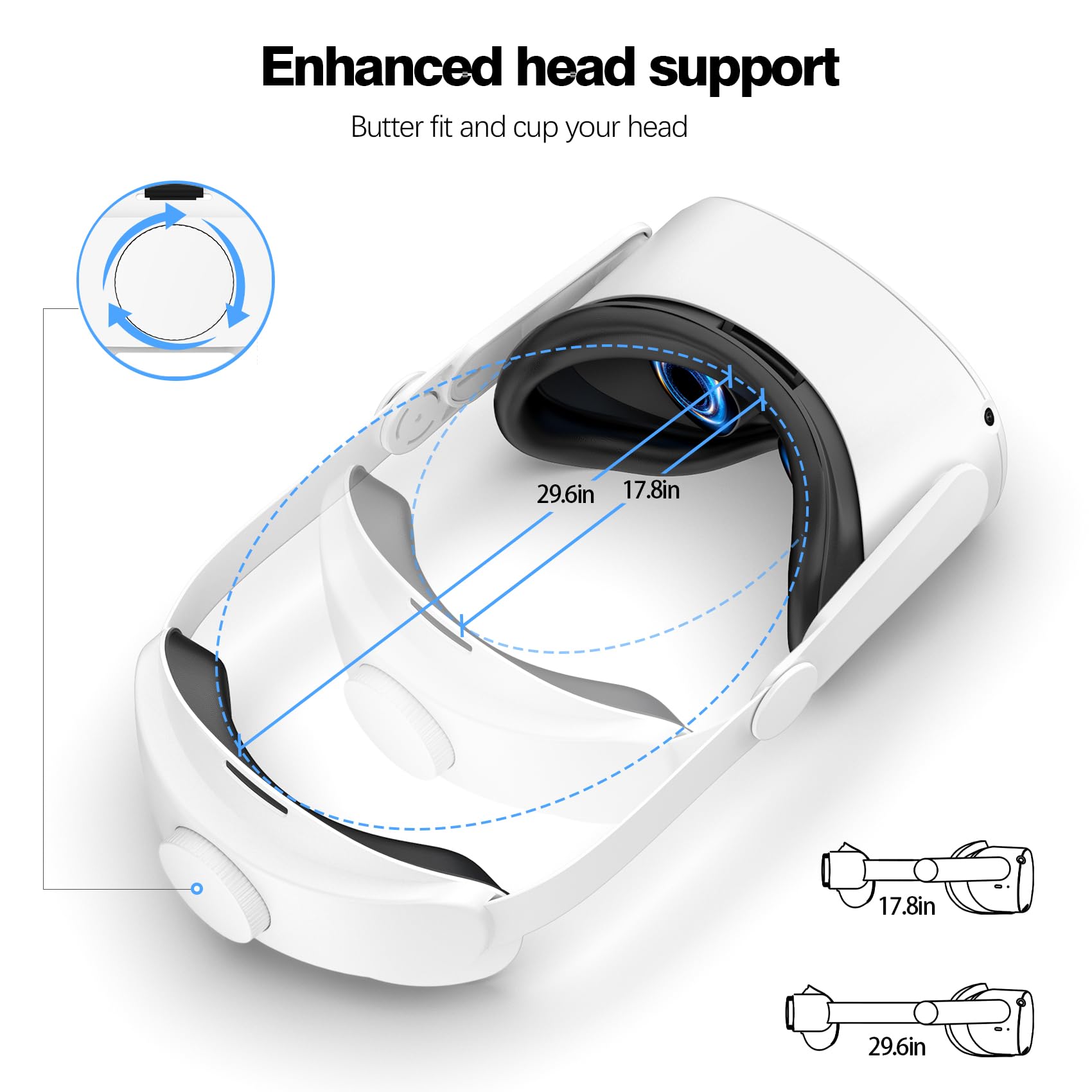 Vznek Head Strap Compatible With Oculus Quest 2,Meta Quest 2 Accessories Adjustable Elite Strap Replacement For Enhanced Comfort