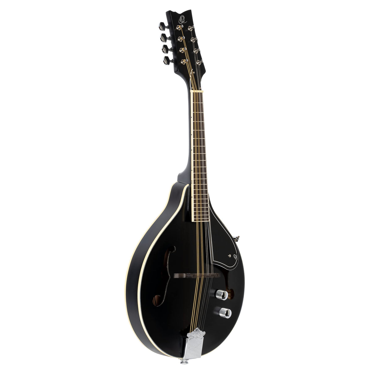 Ortega Guitars, 8-String A-Style Series Acoustic-Electric Mandolin w/Bag, Right, Stain (RMAE40SBK)