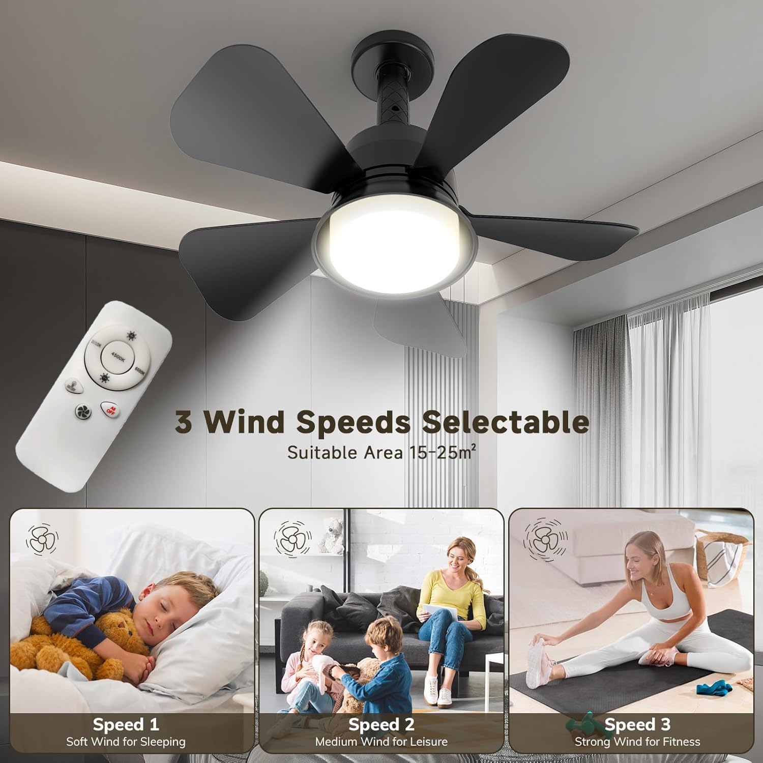 Awo Replacement Remote Control Compatible For Motctqvd Fs400-B2 Socket Breeze Ceiling Fan Light