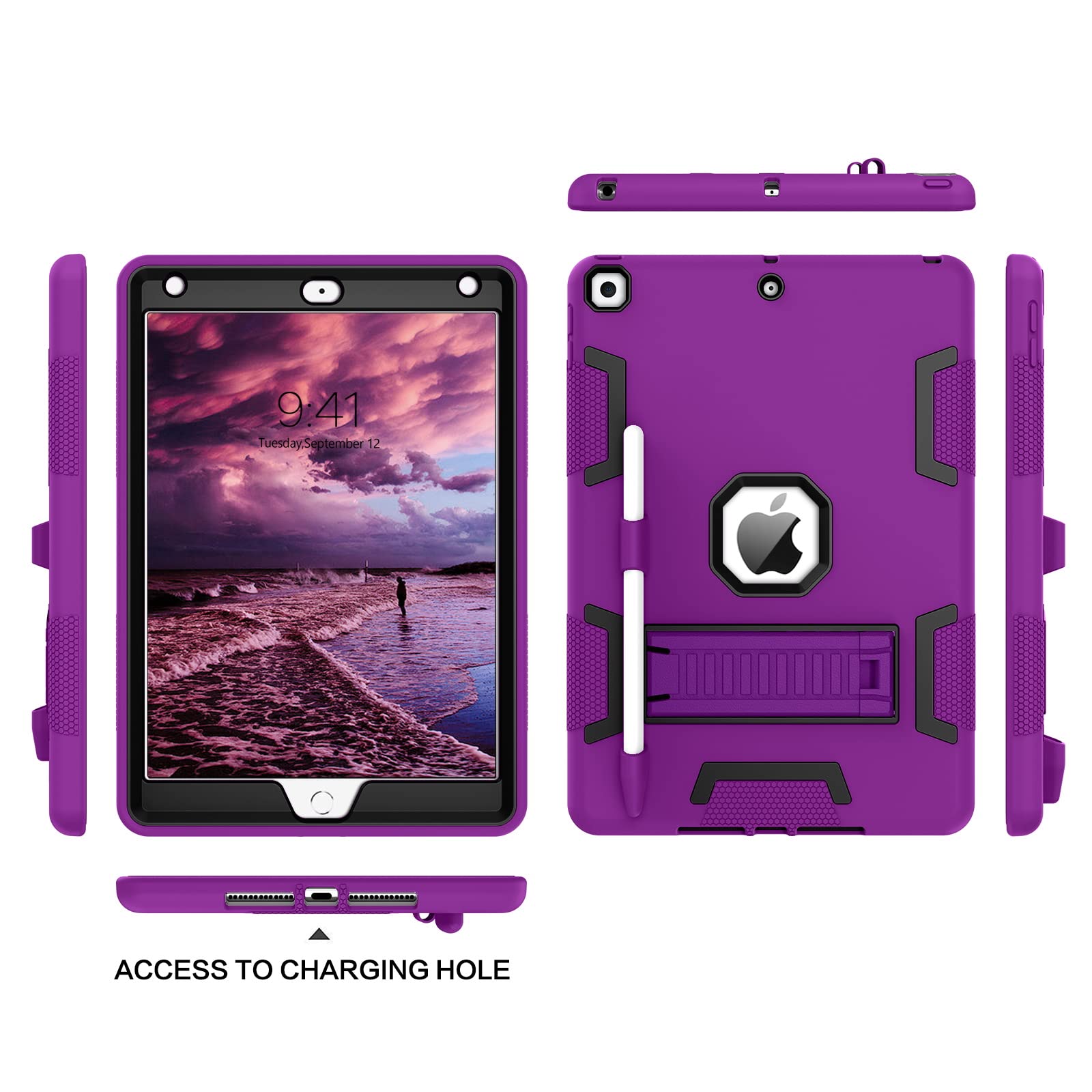 Veningo Ipad 9Th Generation Case, Ipad 8Th Gen Case,Ipad 7Th Gen Case,Ipad 10.2 2021/2020/2019 Case, 3 In 1 Heavy Duty Rugged Sh