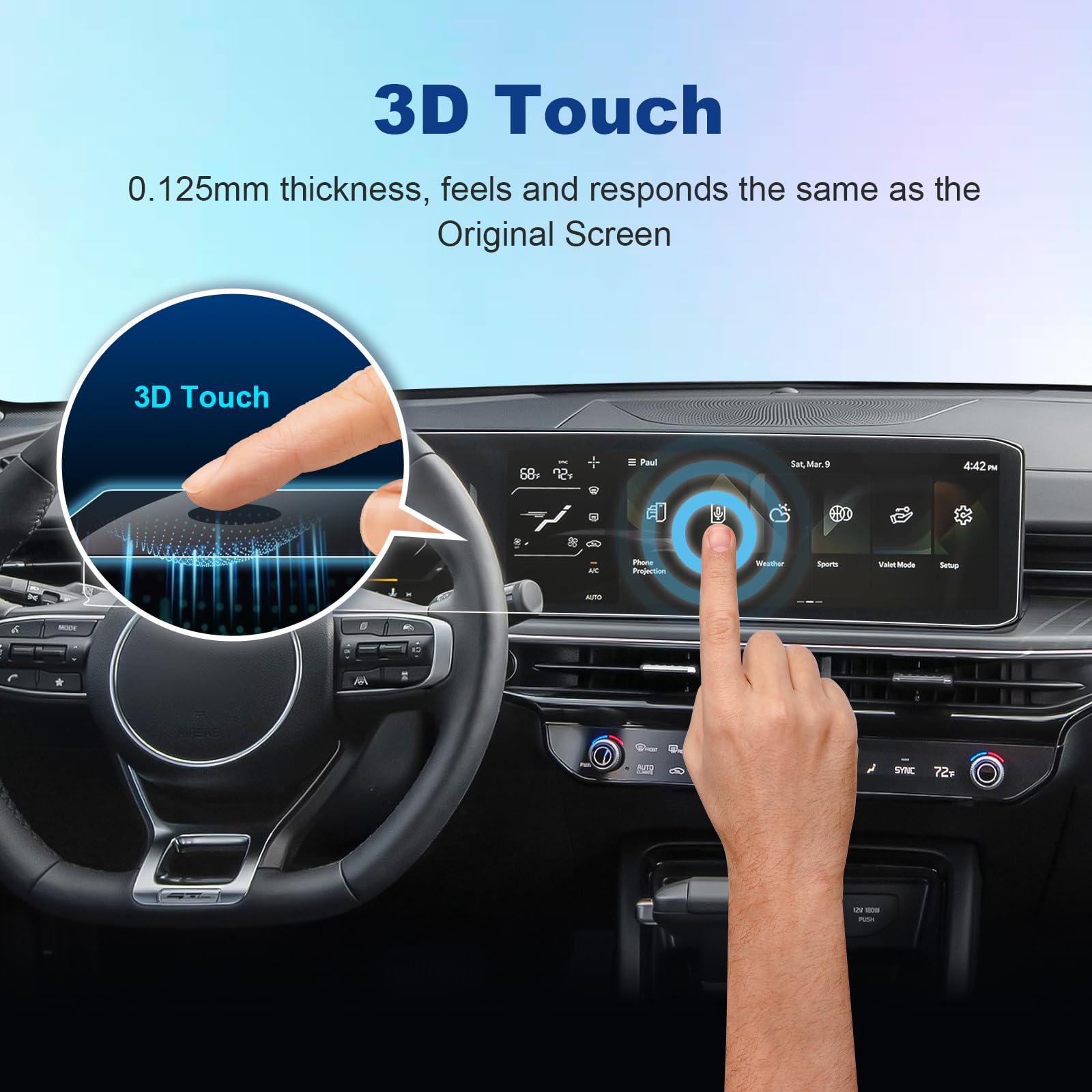 (2Pcs) 2025 Carnival Screen Protector For Kia Carnival (Lx/Lxs/Ex/Sx/Sx Prestige) 12.3 In. Dual Panoramic Displays, 2025 Carniva