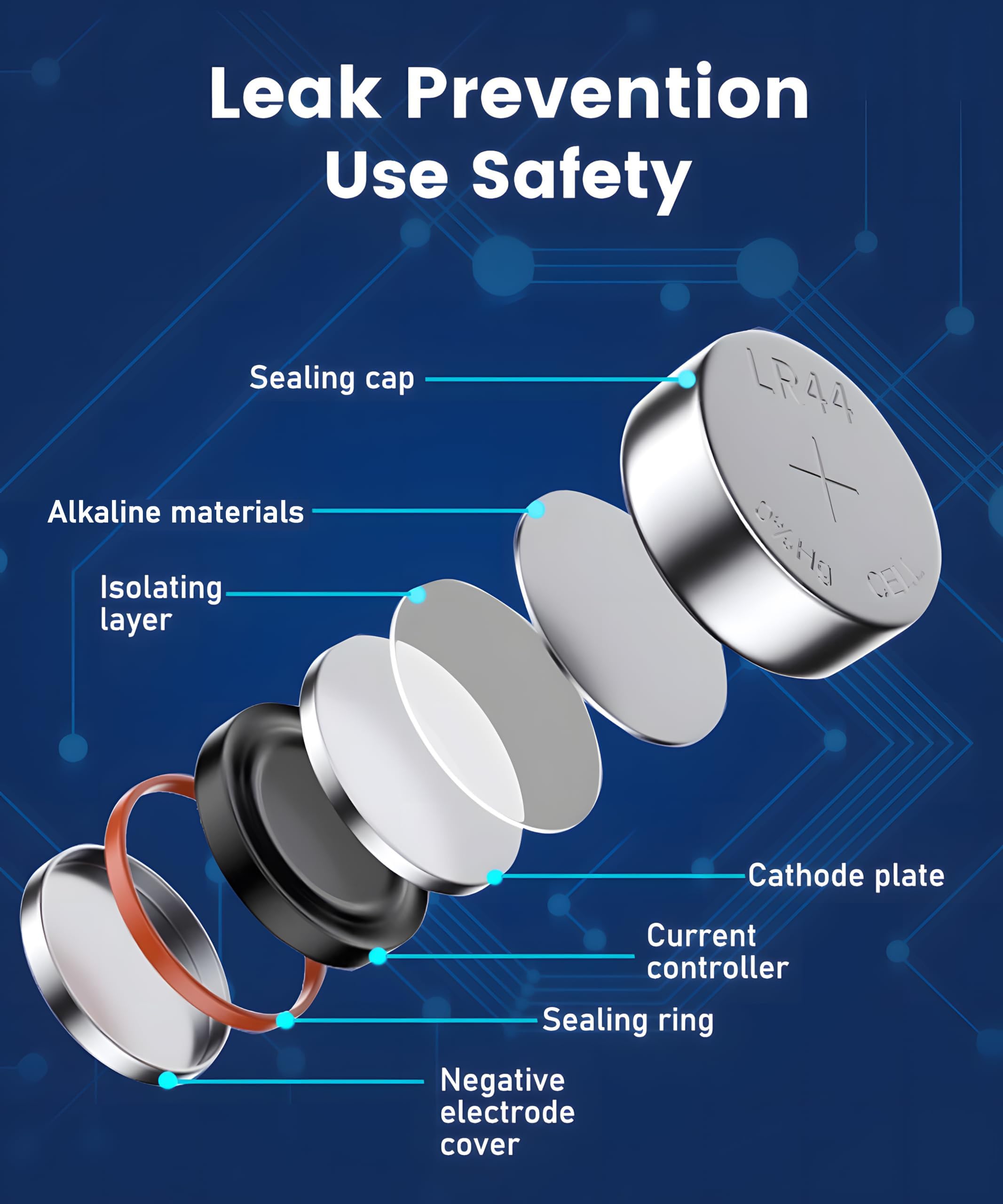 Ykm Lr44 Batteries Ag13 L1154F A76 357/303 L1154 Sr44 L1154C Lr44H 1.5V Batteries For Digital Caliper Meat Thermometer Watch Bat