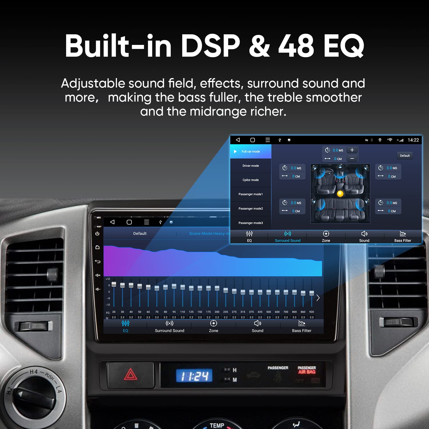 5G Wifi 8 Core 1280 * 720 Resolution Car Stereo Radio 9 Inch For Toyota Tacoma 2005 2015 With Carplay Android Auto Android 12.0