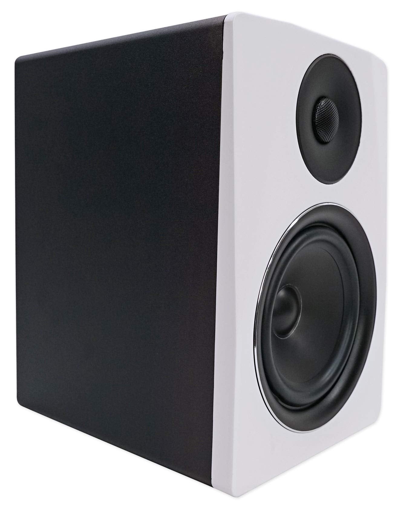 Rockville Apm6W Powered Usb Studio Monitor Speaker Pair In White, 6.5'', 2 Way, 350W, Eq, Mdf Wood, Rca/Xlr, Perfect For Studios