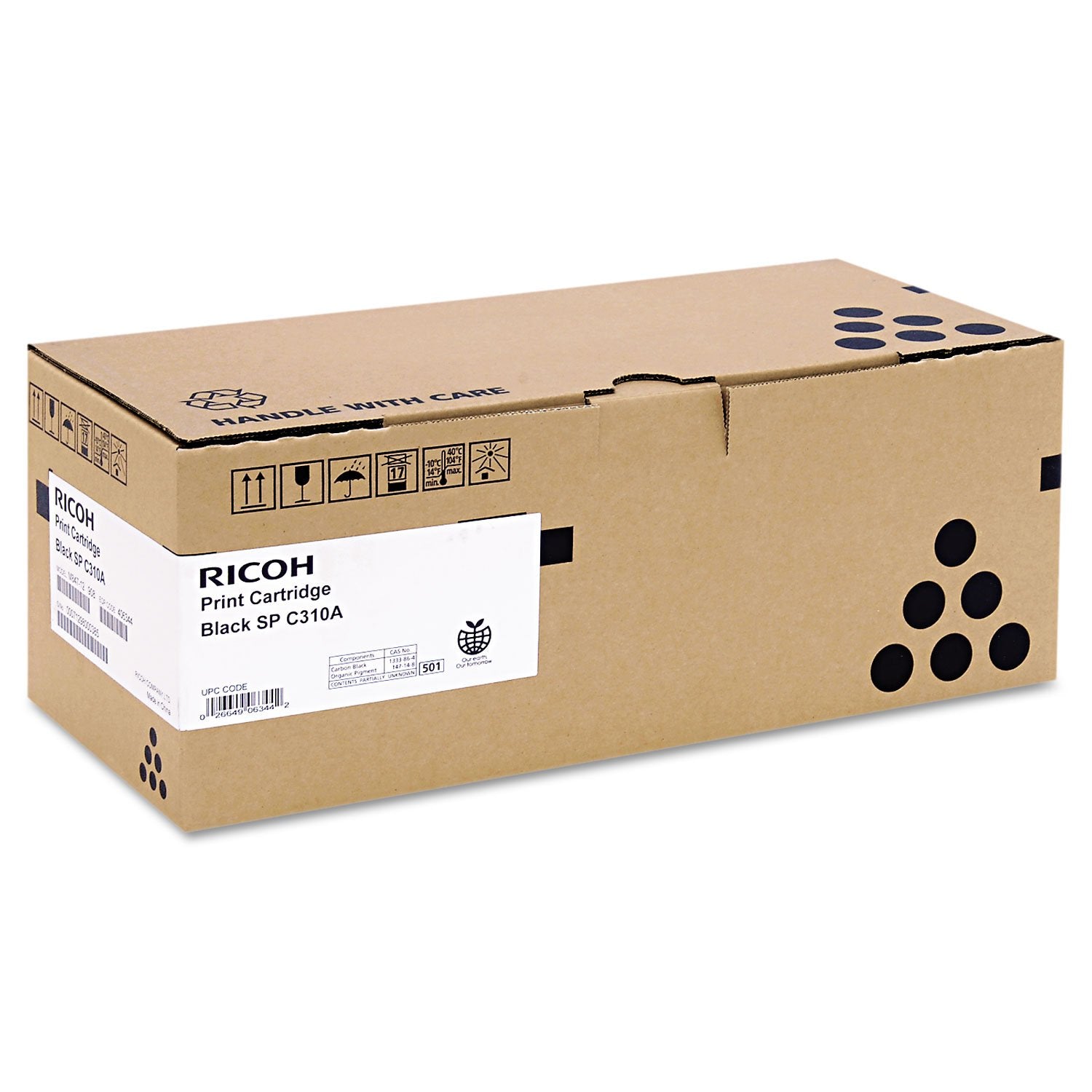 Ricoh 406344 Toner, 2,500 Page Yield, Black