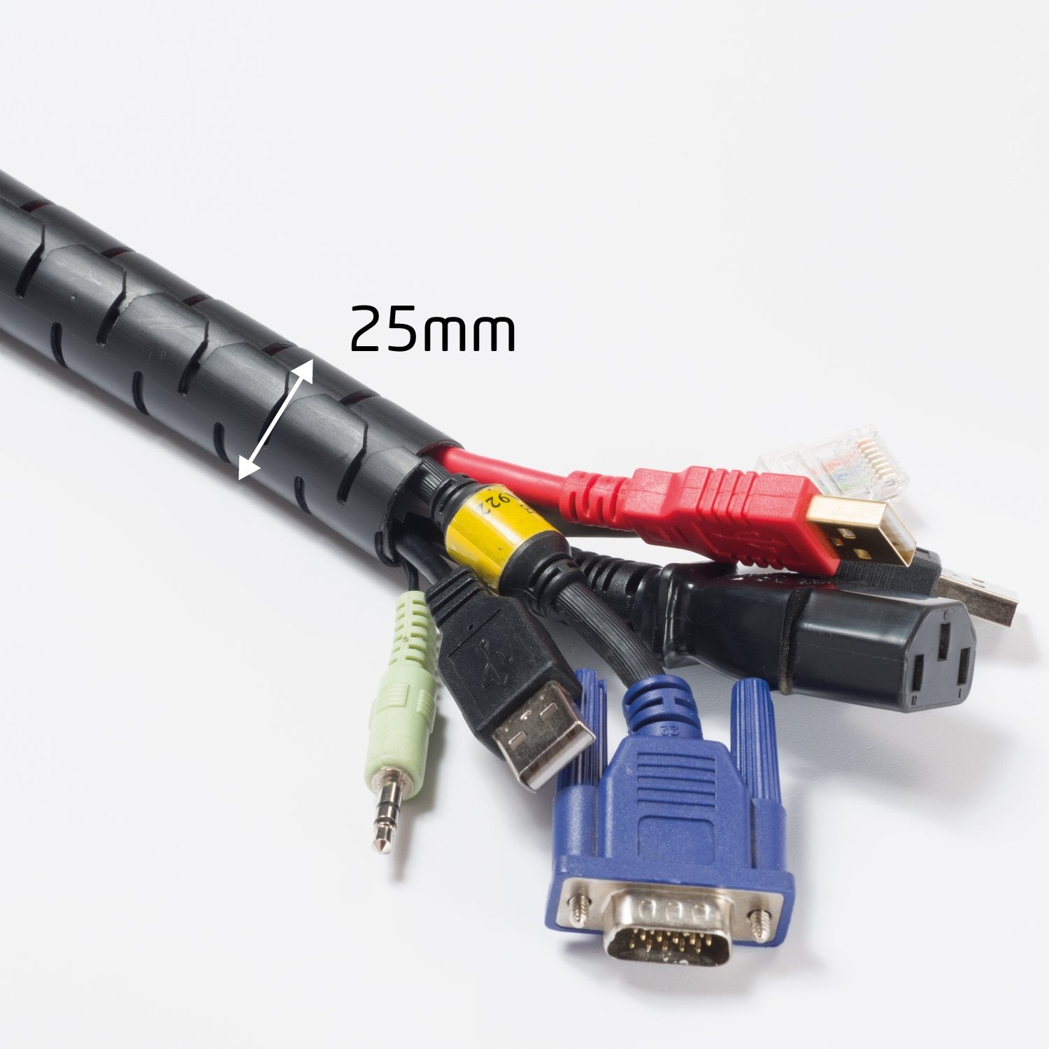 D Line Cable Zipper Cord Tube Organizer With Zip Tool, Cable Management Sleeve, Cover For Long Wire Runs, 1 Inch Diameter (8.2 F