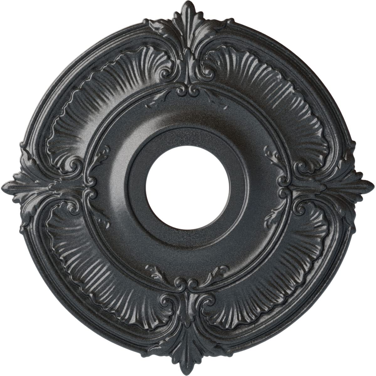 Ekena Millwork Cm18Atpes Attica Ceiling Medallion, 18''Od X 4''Id X 5/8''P (Fits Canopies Up To 5''), Hand Painted Pewter