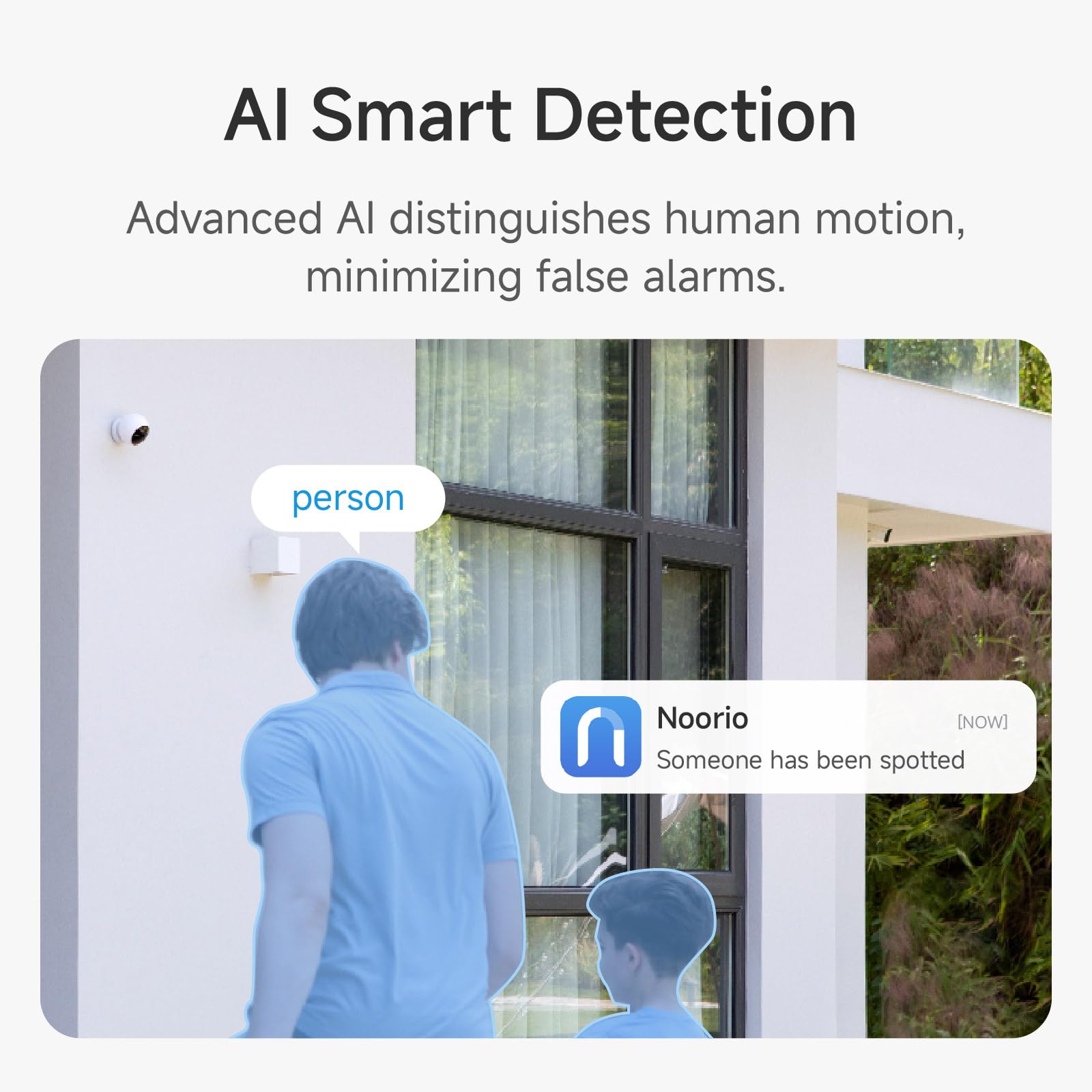 Noorio B200 Security Camera Wireless Outdoor Magnetic, 1080P Cameras For Home Security, Battery 1Min Install Ai Motion Detection