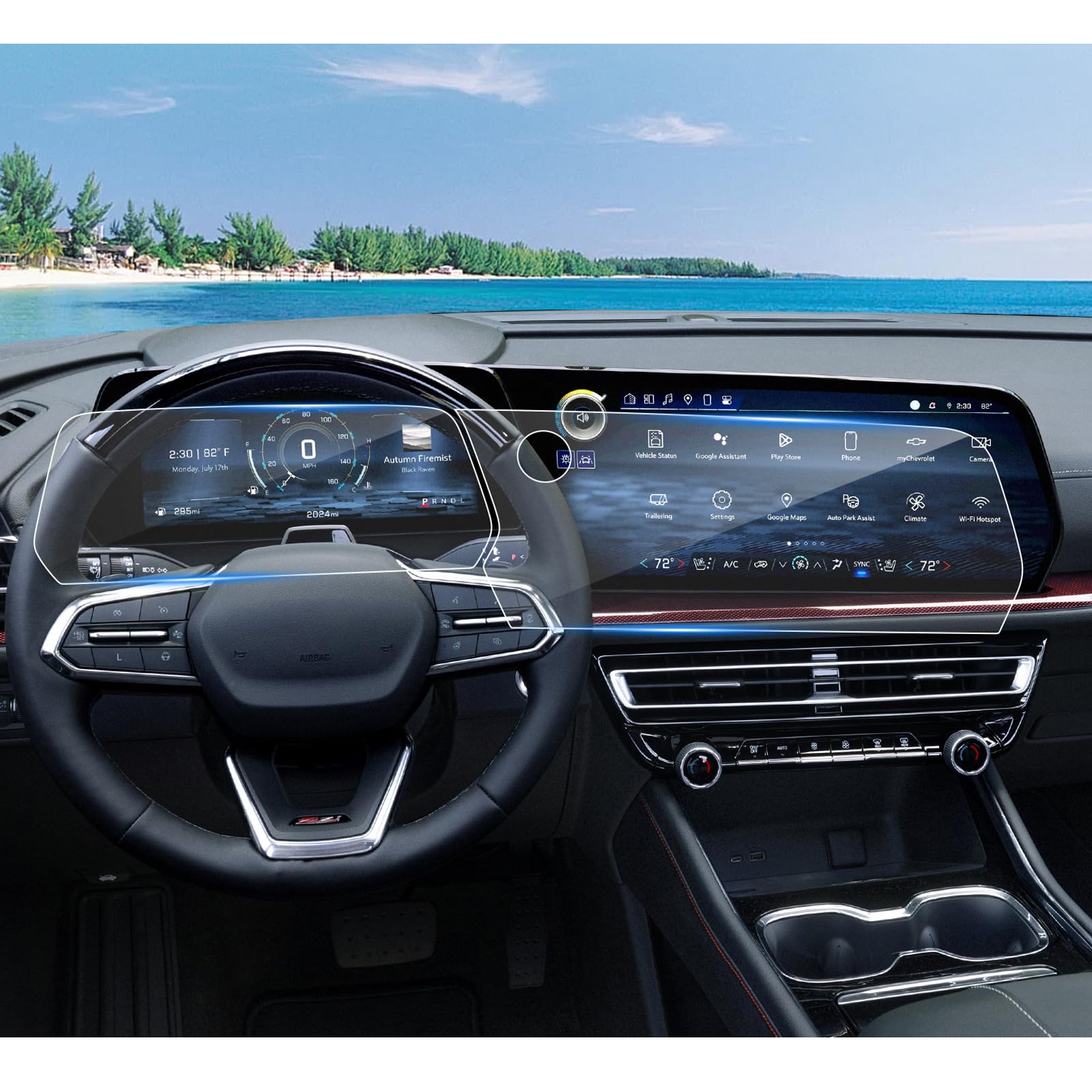 Coleya (4Pcs) 2024 Traverse Screen Protector For Chevy Traverse (17.7In Navigation+11In Dashboard), 2024 Chevy Traverse Rs/Z71/L