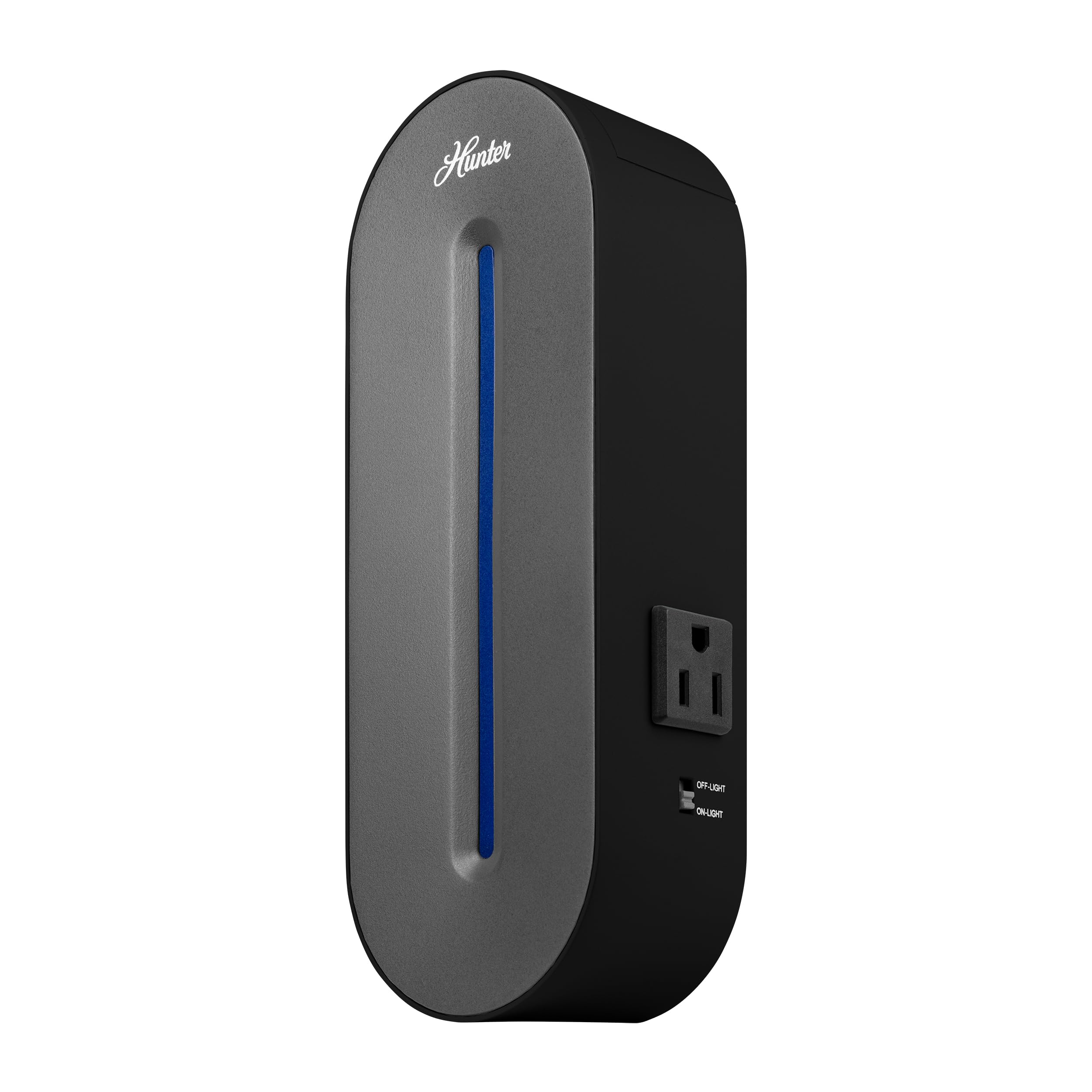 Hunter Plug-in UV Air Sanitizer, Black - Whisper Quiet UV-C Air Sanitizer, Matches A Variety of Room Decors and Styles