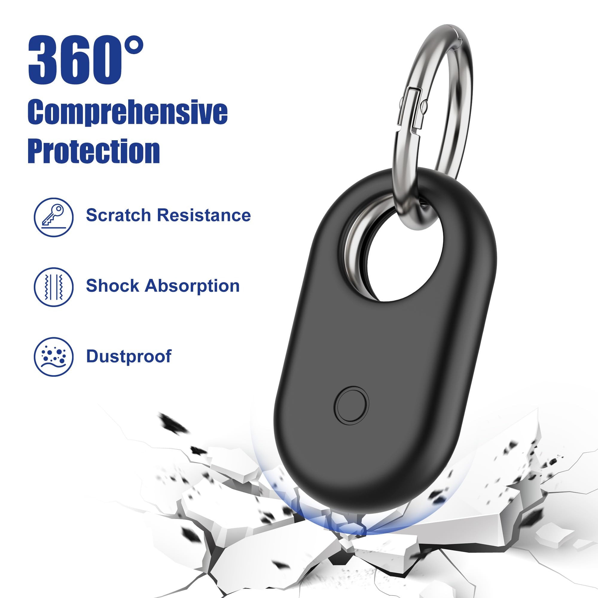 [4 Pack] Compatible With Samsung Smart Tag 2 Case, Silicone With Samsung Galaxy Smarttag2 Keychain Full Body Shockproof, Anti Sc