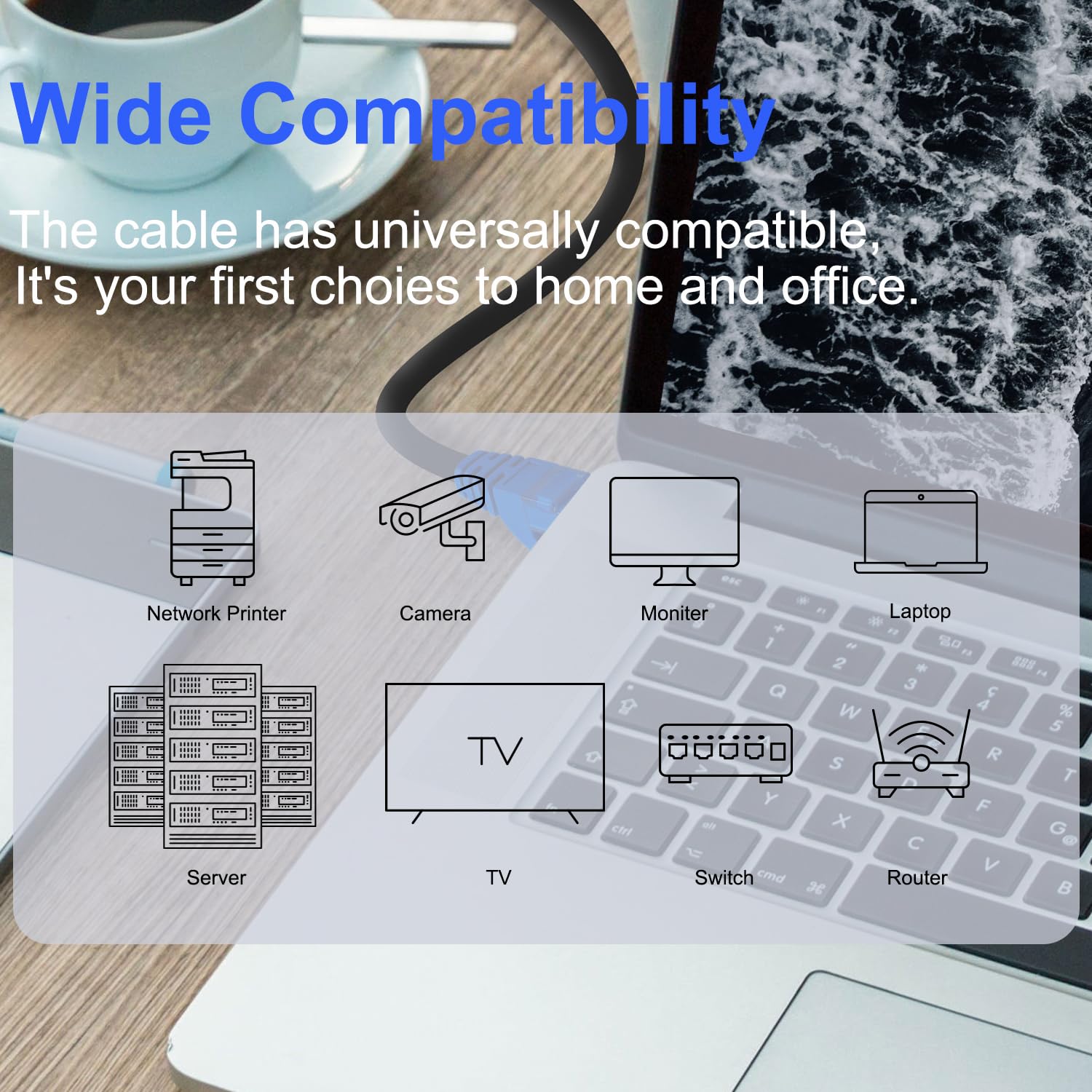 Aimyzii Cat6 Outdoor Ethernet Cable(300 Feet) Heavy Duty Outdoor Grounded Waterproof Buried Able Uv Resistant Network Cord,Rj45 Patch Cable Support Cat6,Cat5E,Cat5 Include 25 Ties And 50 Cable Clips