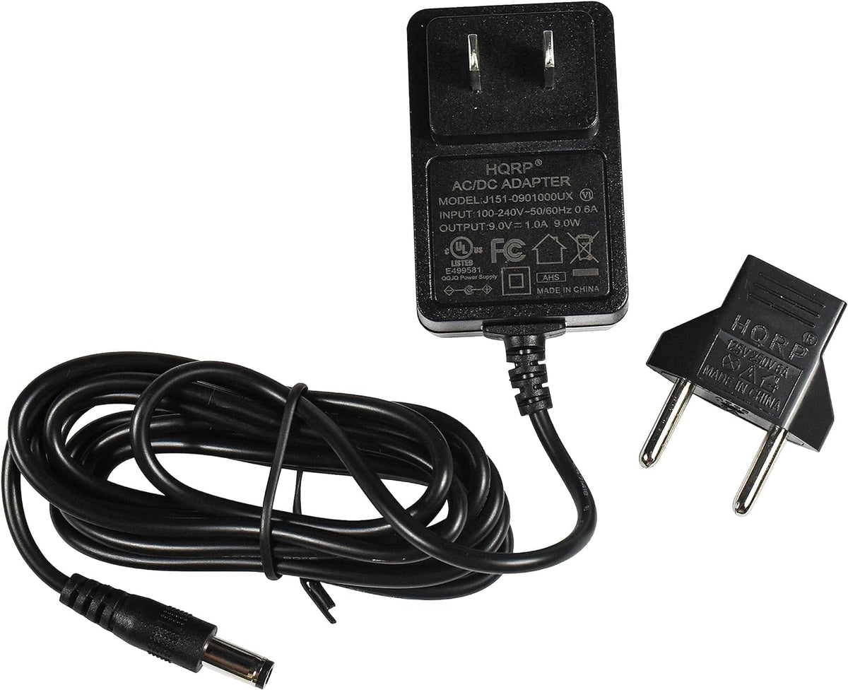 Hqrp 9V Ac Adapter Compatible With Digital Innovations Skipdr, Gamedr, Dvddr Deluxe Premier, Photodr, Datadr Disc Repair System Power Supply Cord Adaptor Uc1000 9 + Euro Plug Adapter