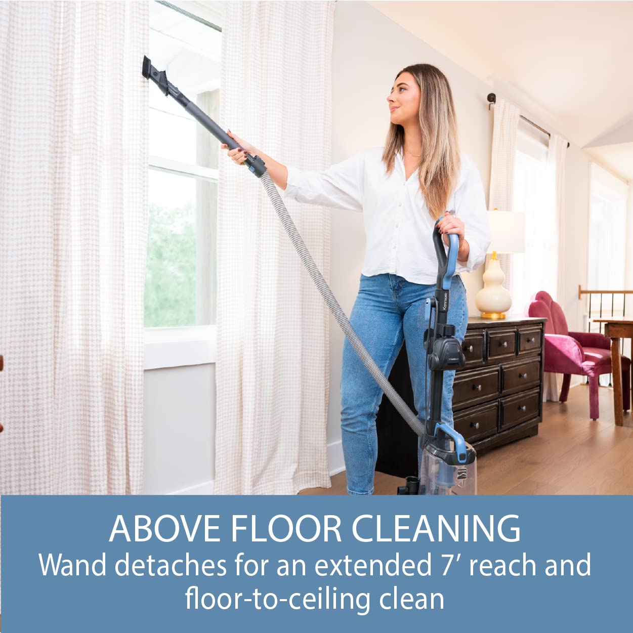 Kenmore Du1040 Bagless Upright Vacuum Lightweight Cleaner With 4 Height Adjustment, Pet Handimate 2 Cleaning Tools For Carpet, H