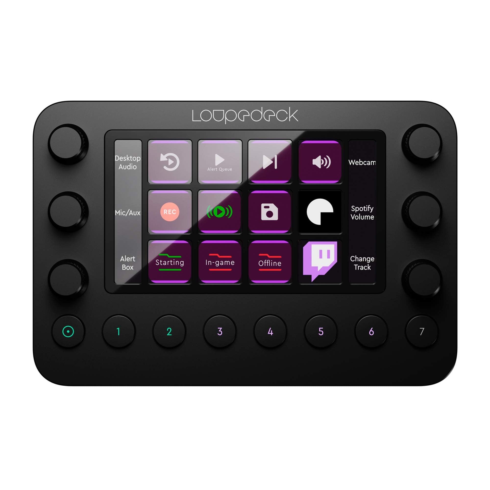 Loupedeck Live - The Custom Console for Live Streaming, Photo and Video Editing with Customizable Buttons, Dials and LED Touchsc