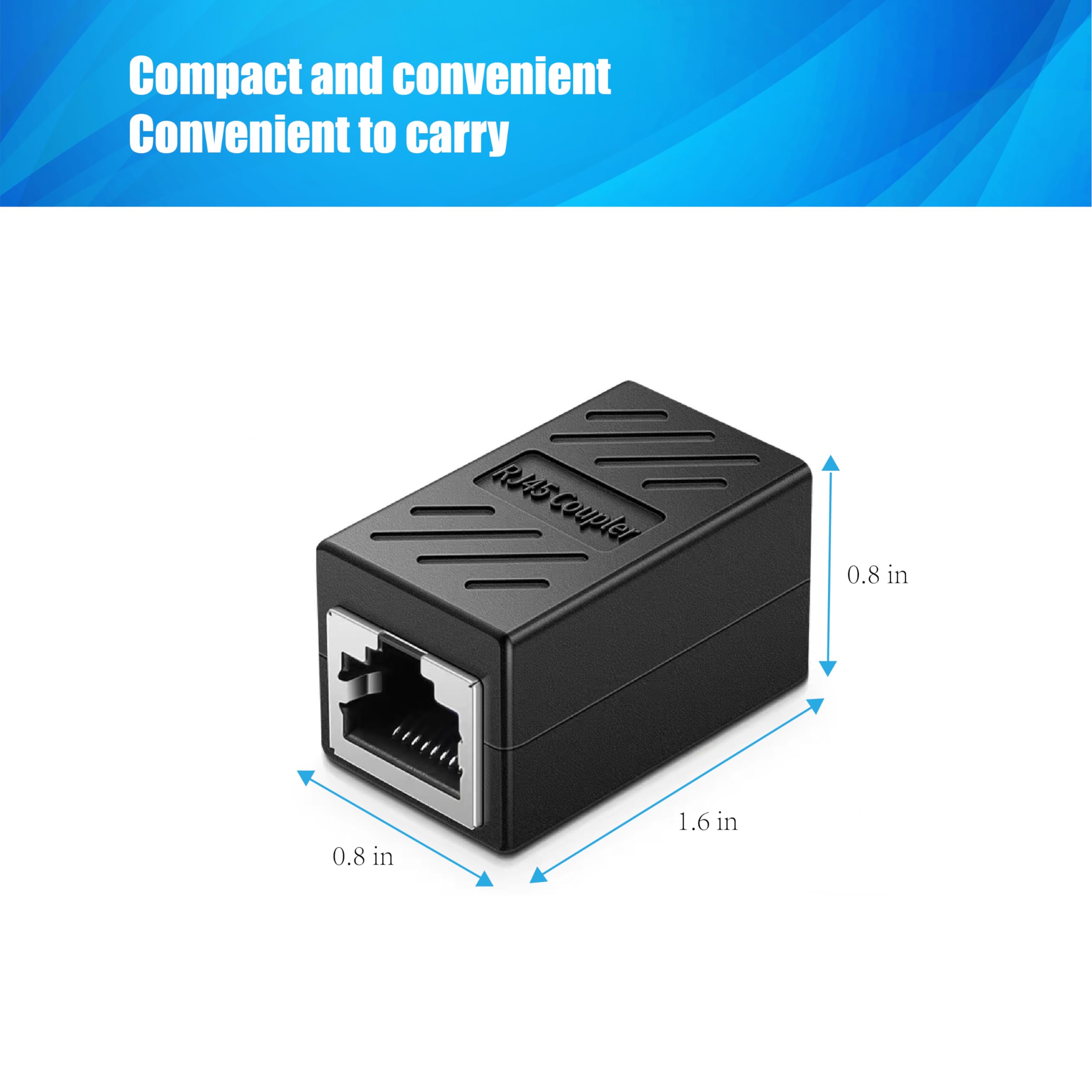 Rj45 Coupler,Ethernet Coupler,Cat6 Coupler 3 Pack In Line Coupler For Cat8/Cat7/Cat6/Cat5E/Cat5 Ethernet Cable Extender Adapter For Pc/Router/Modem,Female To Female