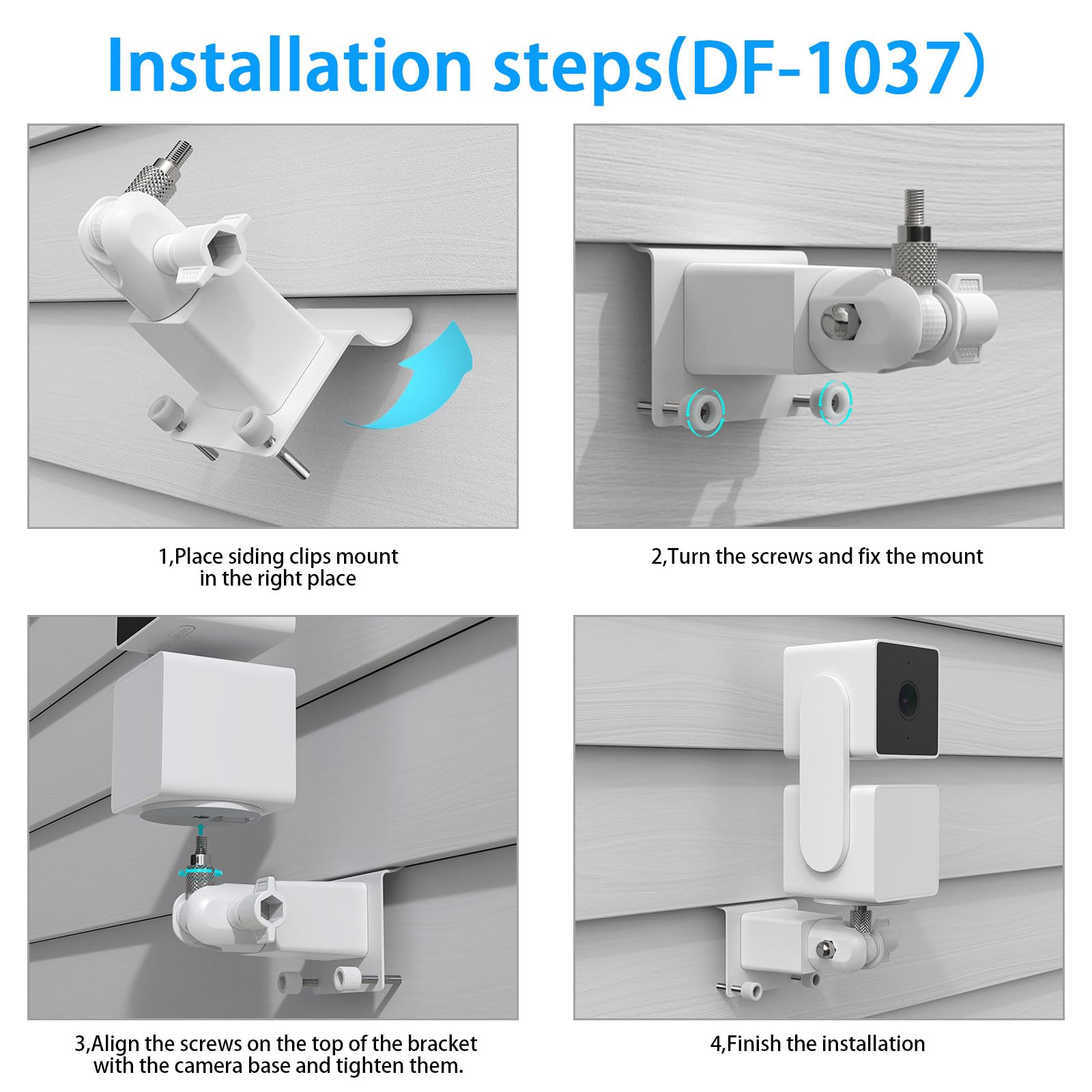 Koroao Vinyl Siding Mount Compatible With Wyze Cam Pan V3 Camera (White)