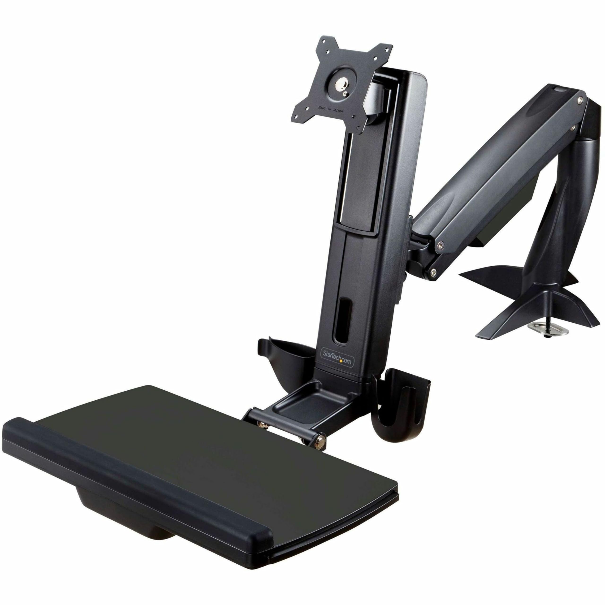 Startech.Com Sit Stand Monitor Arm   Desk Mount Adjustable Sit Stand Workstation Arm For Single 34'' Vesa Mount Display   Ergono