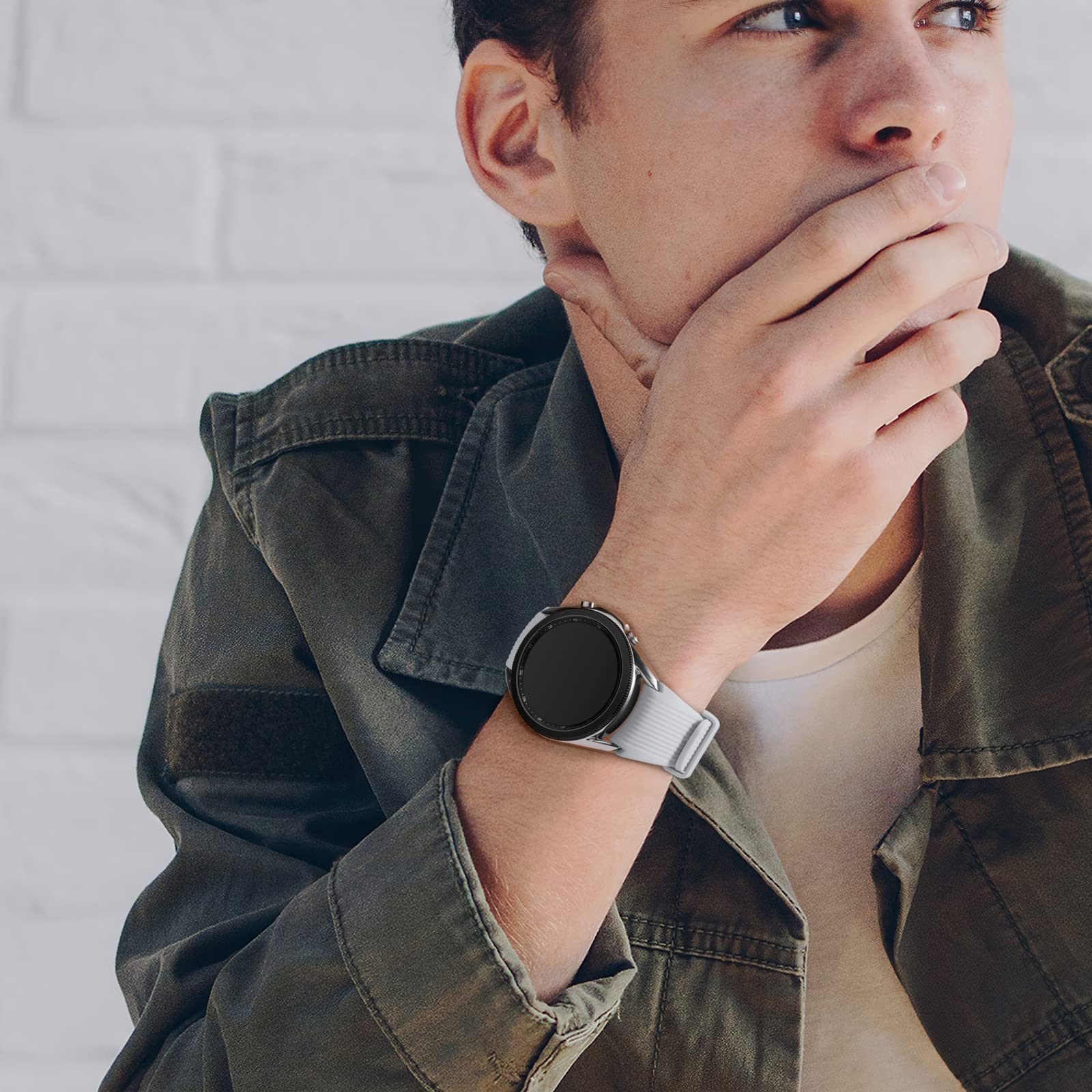 Lerobo [2 Pack Band Compatible With Samsung Galaxy Watch 3 Band 45Mm/Galaxy Watch 46Mm Bands/Gear S3 Frontier,22Mm Smart Watch B