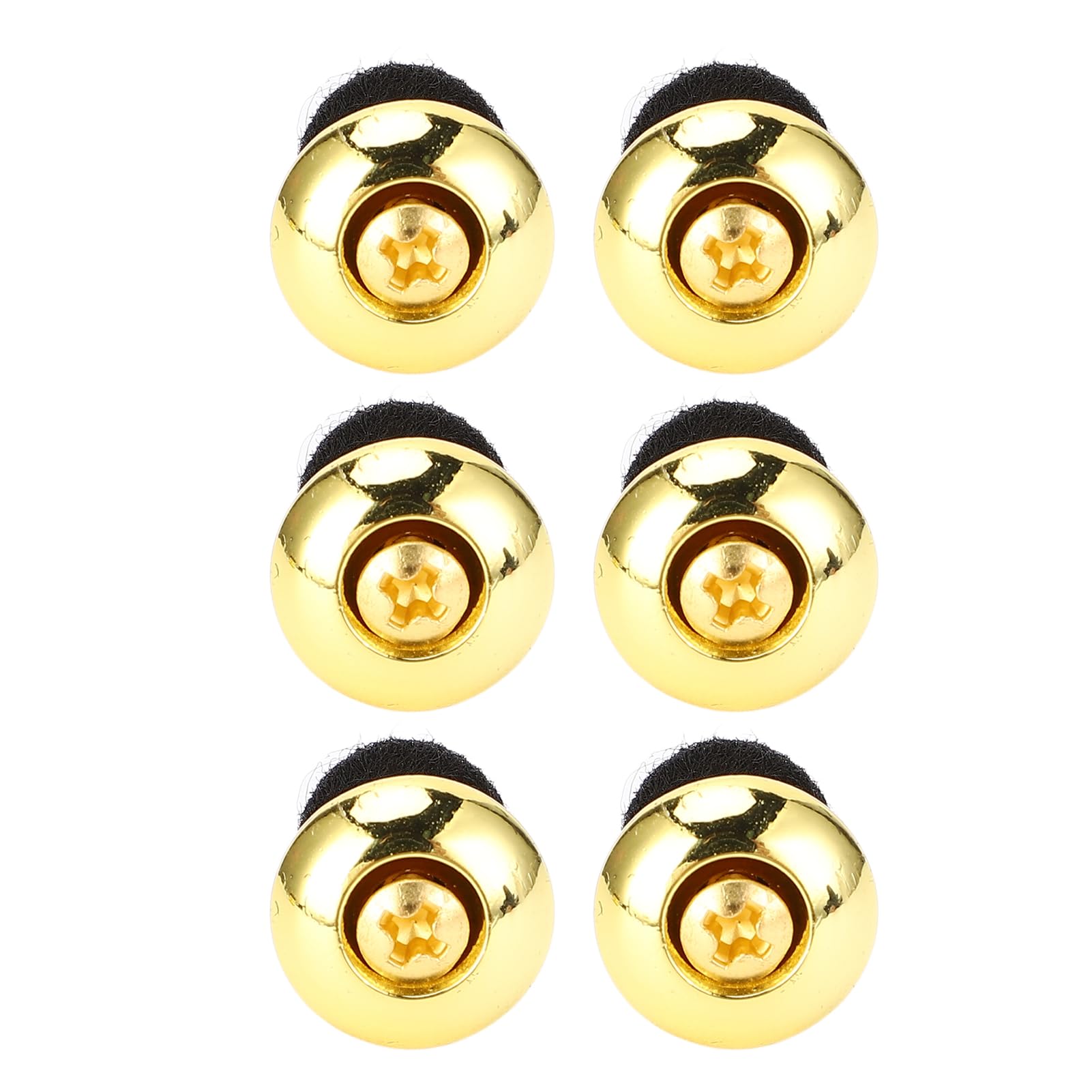 Keenso Iron Guitar Strap Locks with Smoothly Rounded Edges, 6pcs Guitar Strap Button Easy Installation for Acoustic Classical Ba
