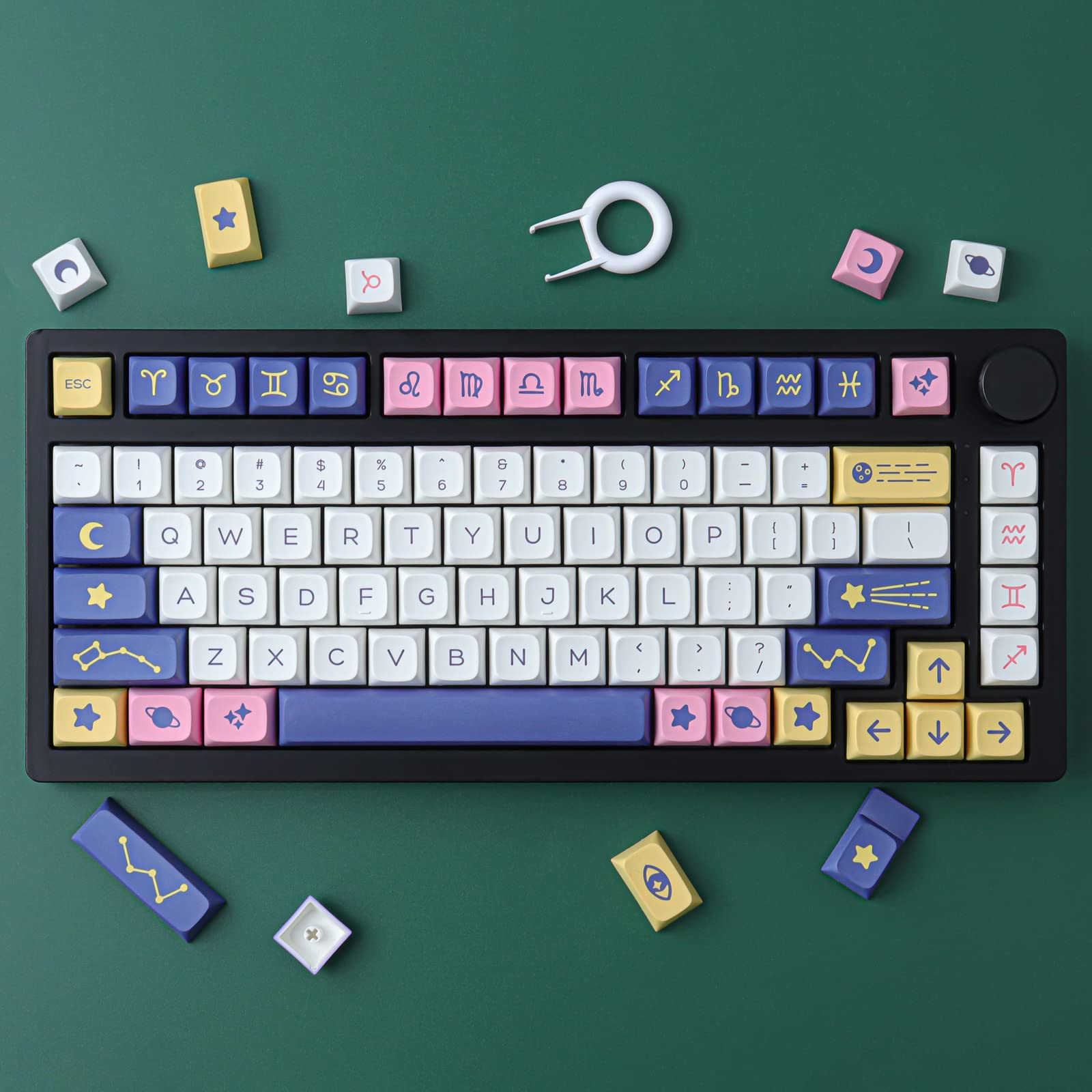 Jomkiz Keycaps,132 Keys Pbt Keycaps Set Constellation Xda Profile Dye Sublimation Customized Us Layout Keycaps For With Cherry M