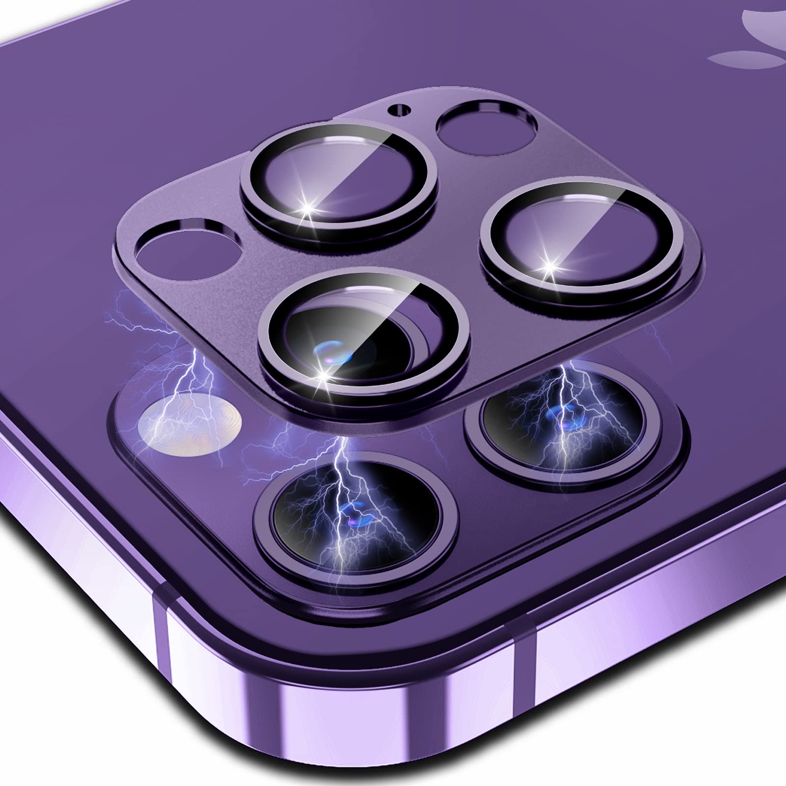 Rhidon For Iphone 14 Pro/Iphone 14 Pro Max Camera Lens Protector, Hd Tempered Metal Glass Cover Screen Protector Film Accessorie