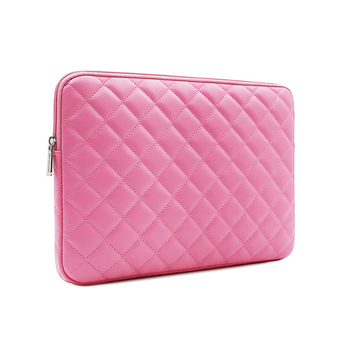 11 Inch Laptop Sleeve Diamond PU Leather Case Protective Shockproof Water Resistant Cover Carrying Computer Bag Compatible with 11.6 MacBook Air Surface for 11' Chromebook Notebook (Rose Red)