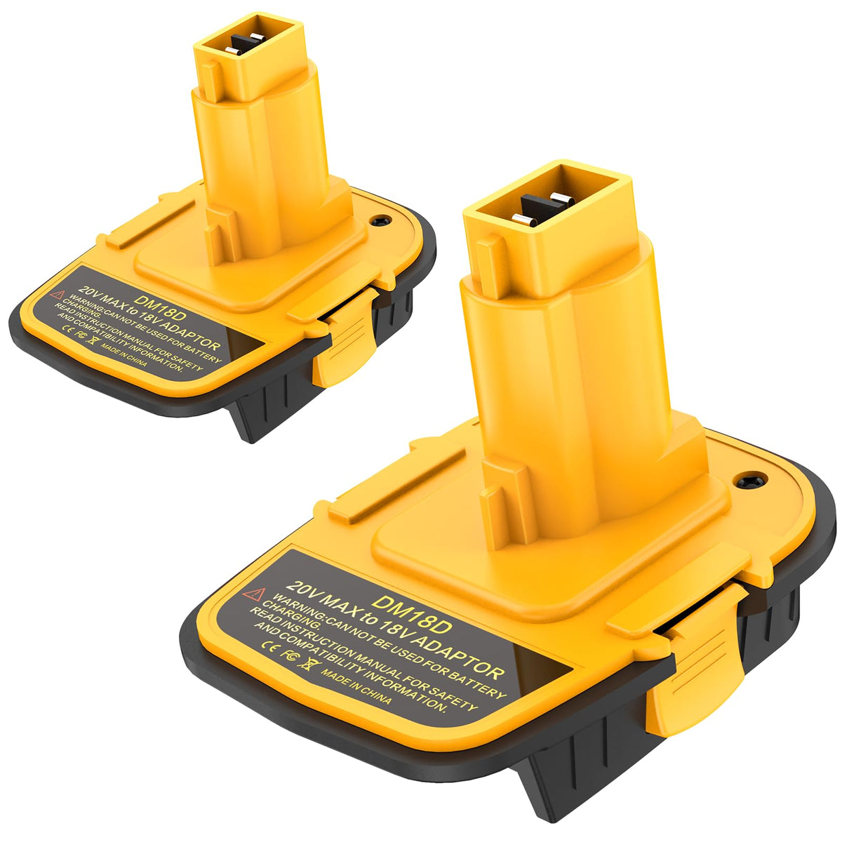 2 Packs Dm18D Battery Adapter Converter With Usb Port For Dewalt 18V Tools, Converts For De Walt 20V For Mil Waukee 18V Li Ion T