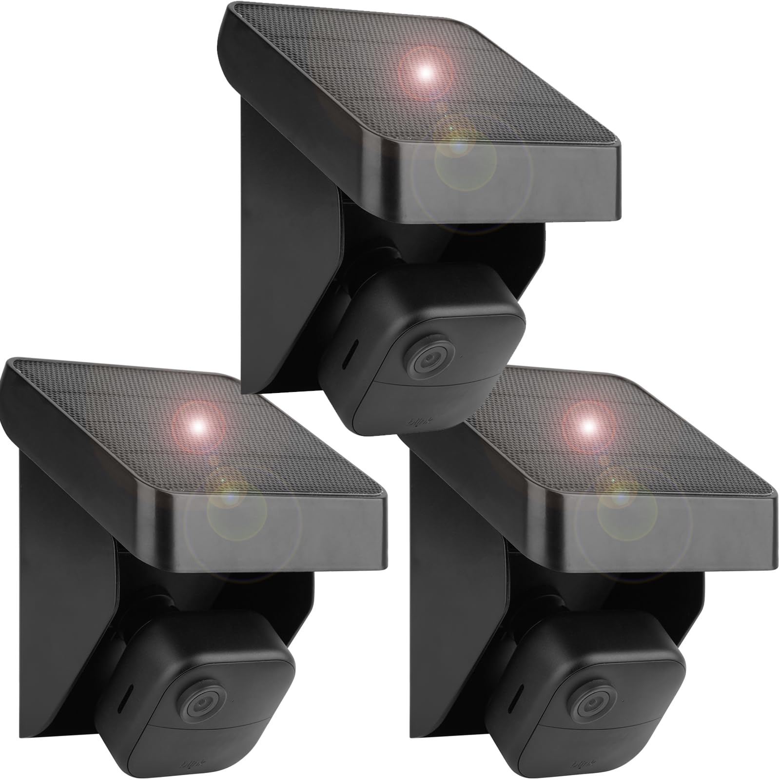 Uogw 3Pack Solar Panel Charging Mount Compatible With Blink Outdoor 4 (4Th Gen)/Blink Outdoor (3Rd Gen) Xt3/Xt2/Xt Camera,Weatherproof,Internal 3300Mah Rechargeable Battery Continuously For 365 Days