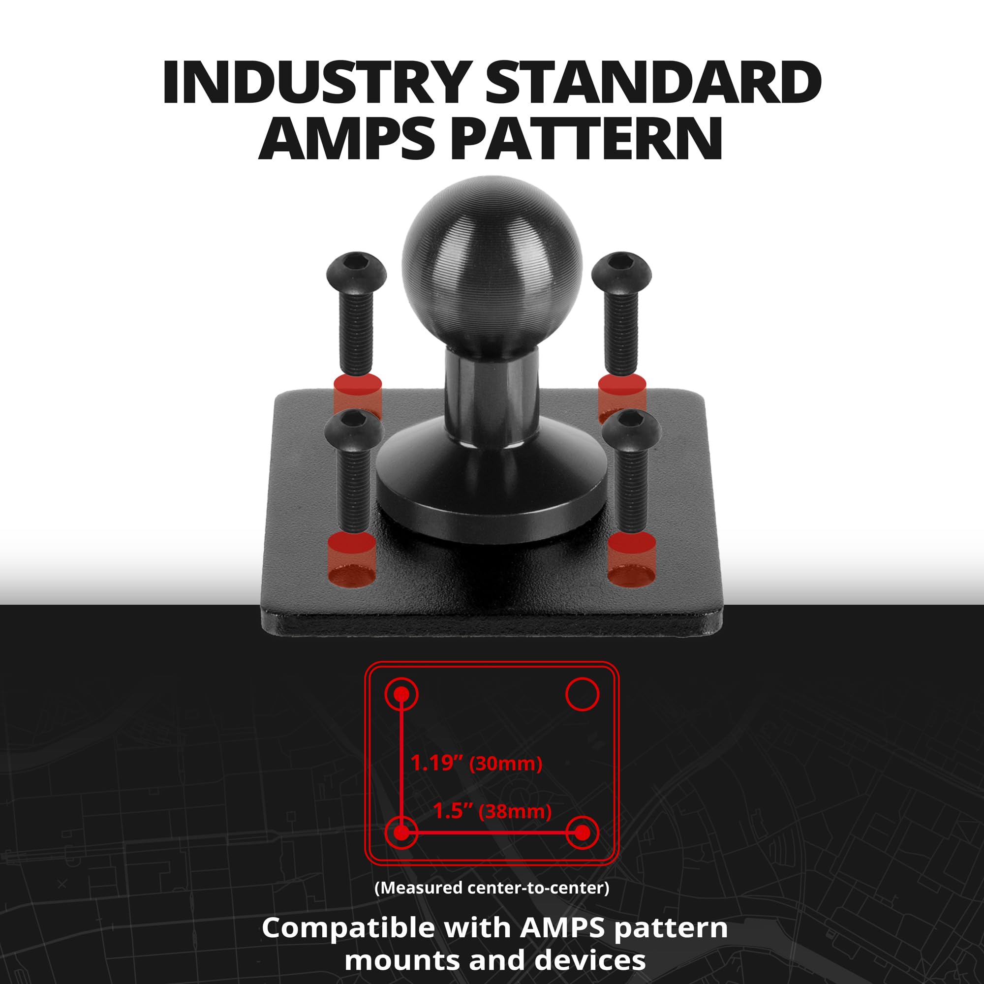 Industrial Metal Drill Base Tablet Mount - By Tackform [Enduro Series] - Ipad Holder For Wall Or Truck. Eld Mount | Compatible W