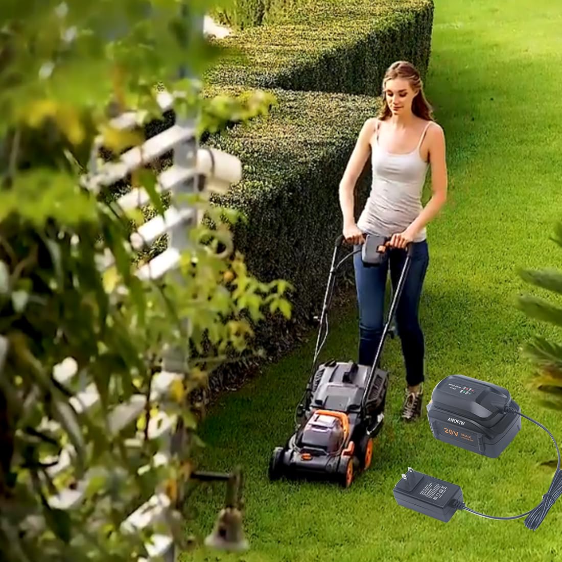 Anopiw Wa3742 Replace Worx Charger 20V Wa3742 Compatible With Worx 20V Lithium Battery Wa3520 Wa3525 Wa3578 Wa3575 Wa3522 Wa3732