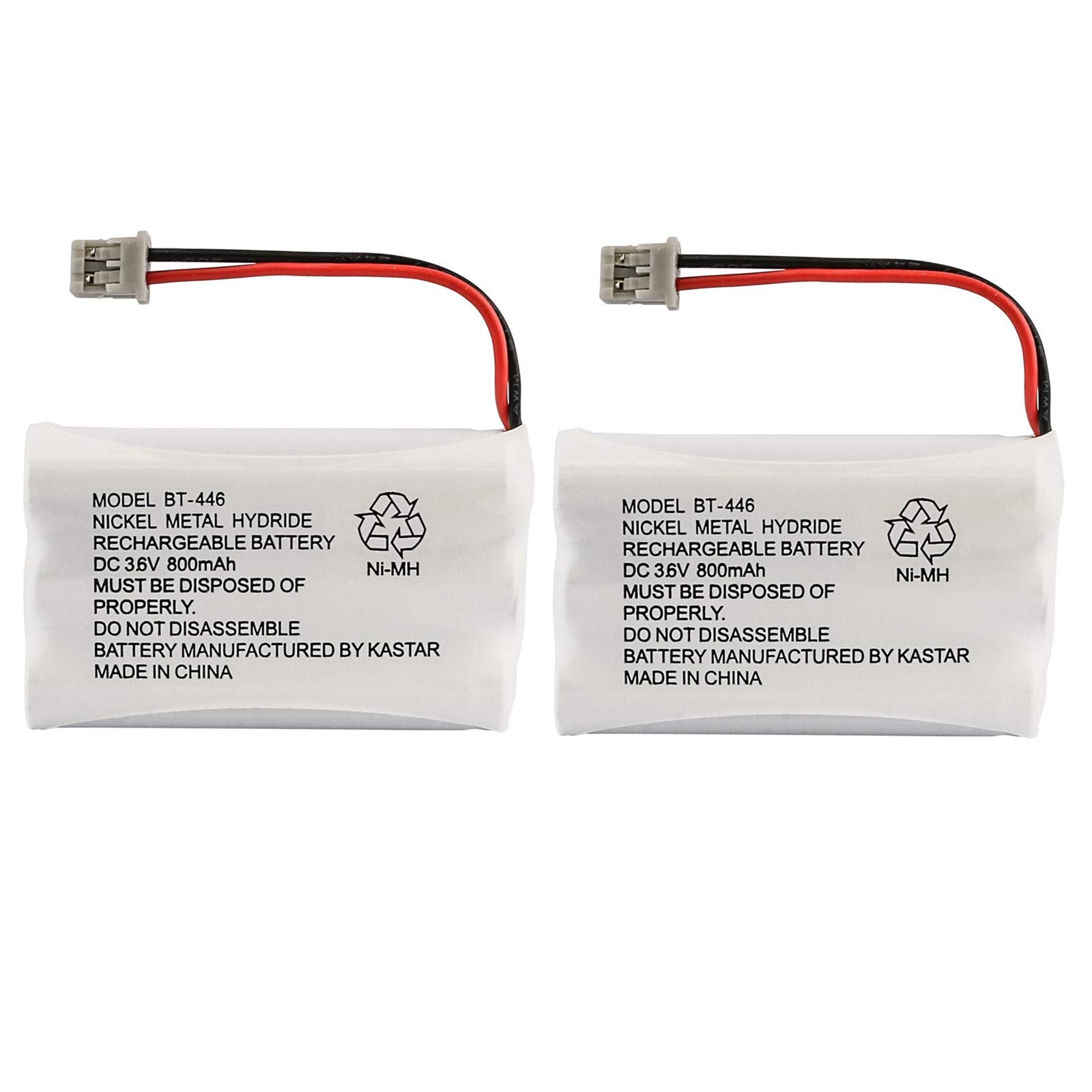 Gator Crunch Bt 446 Cordless Phone Battery 800Mah For Uniden, Made By Gpi, Pack Of 2.