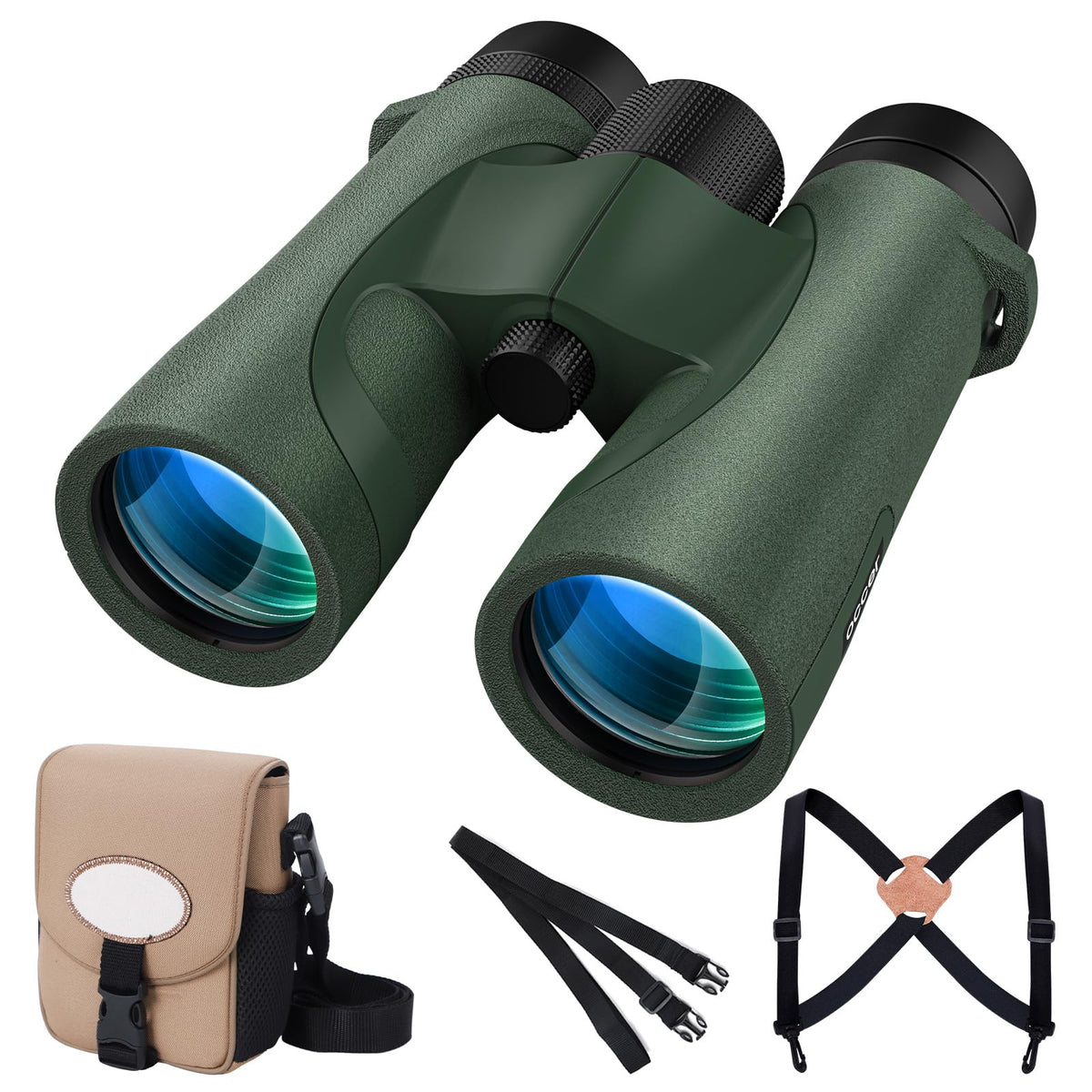 Occer 10X42 Professional Binoculars Adults, Easy Focus Compact Binoculars With Shoulder Strap Carrying Bag, Waterproof Premium O
