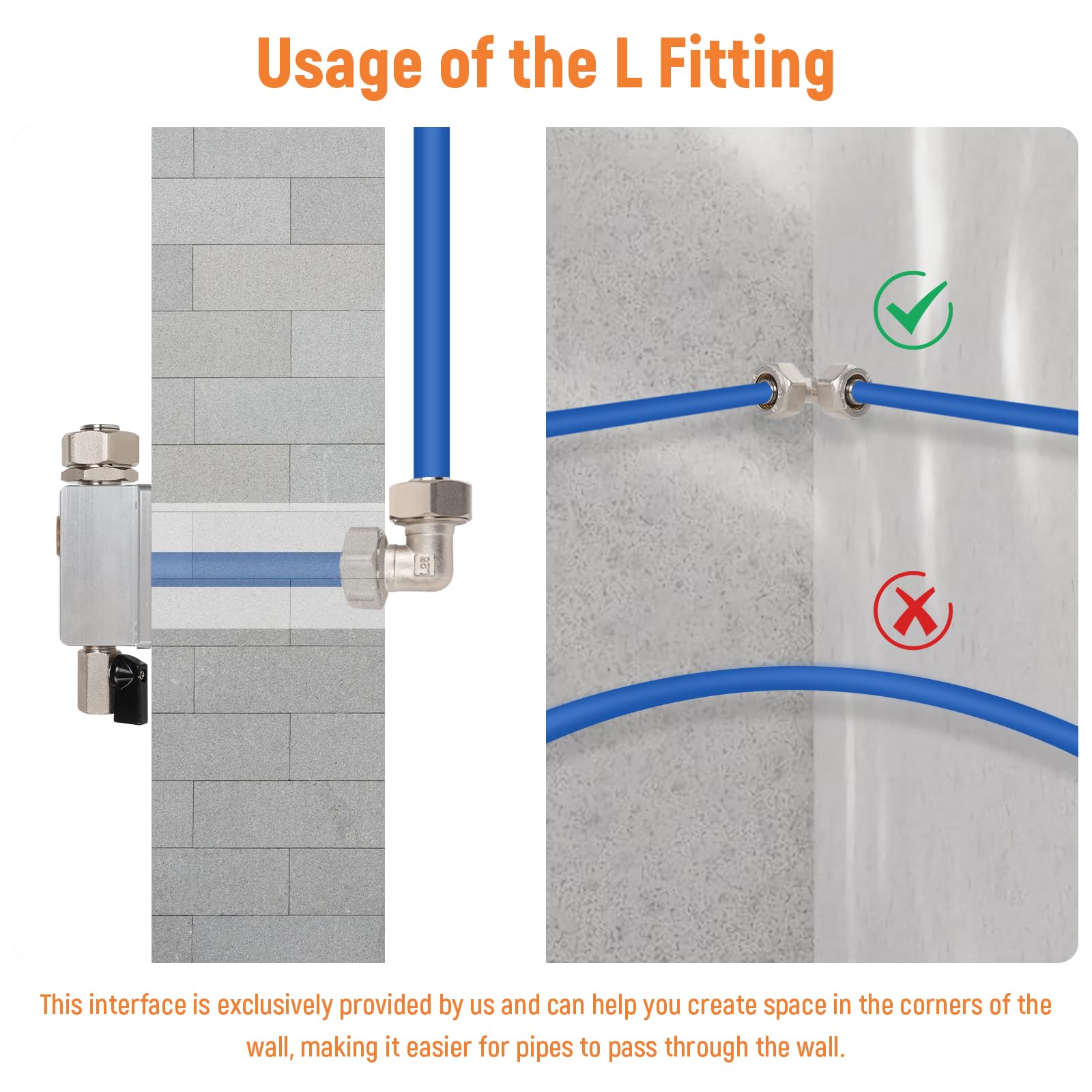 3/4''  120'&200'&300' Compressed Air Line Kit,Hdpe Aluminum Hdpe Piping,Includes 2  Npt Right Angle Fittings And 2  Npt Tee Fitt
