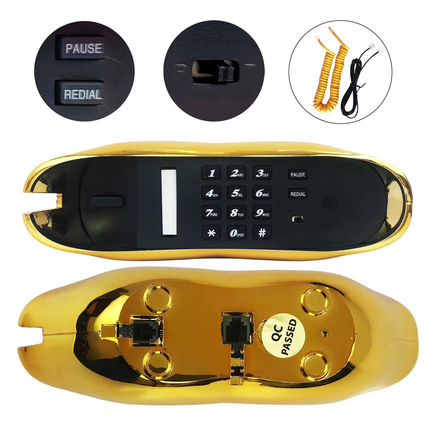 Telpal Corded Landline Phones For Home, Funny Novelty Lip Phone Gift, Wired Mouth Telephone Real Landline Home Office Telephones