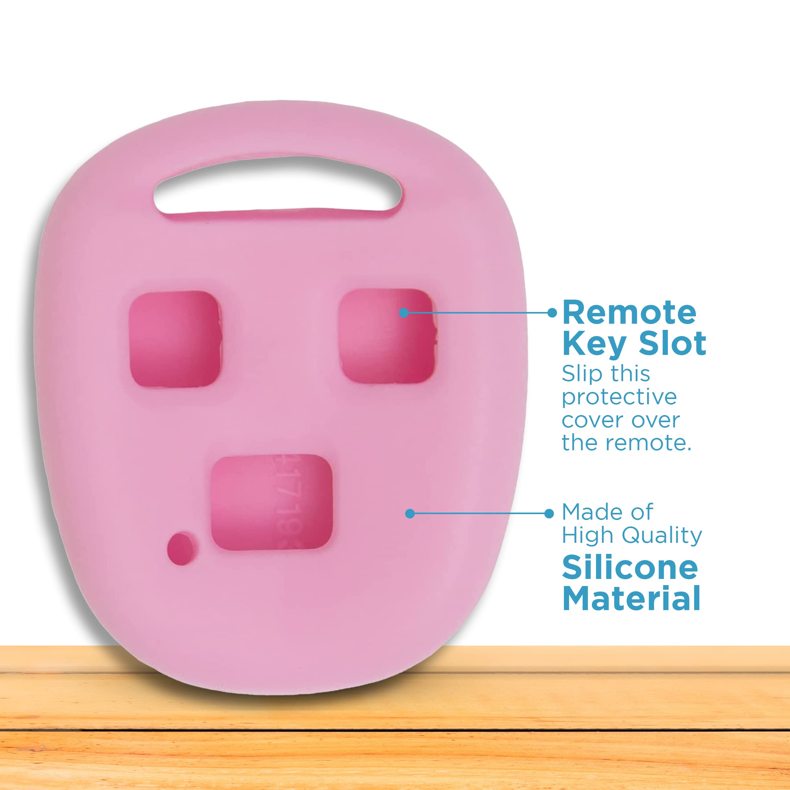 Keyless2Go Replacement For Key Fob Cover For Lexus Vehicles With Fcc Hyq1512V, N1412Bbb, Hyq12Bbt   Pink