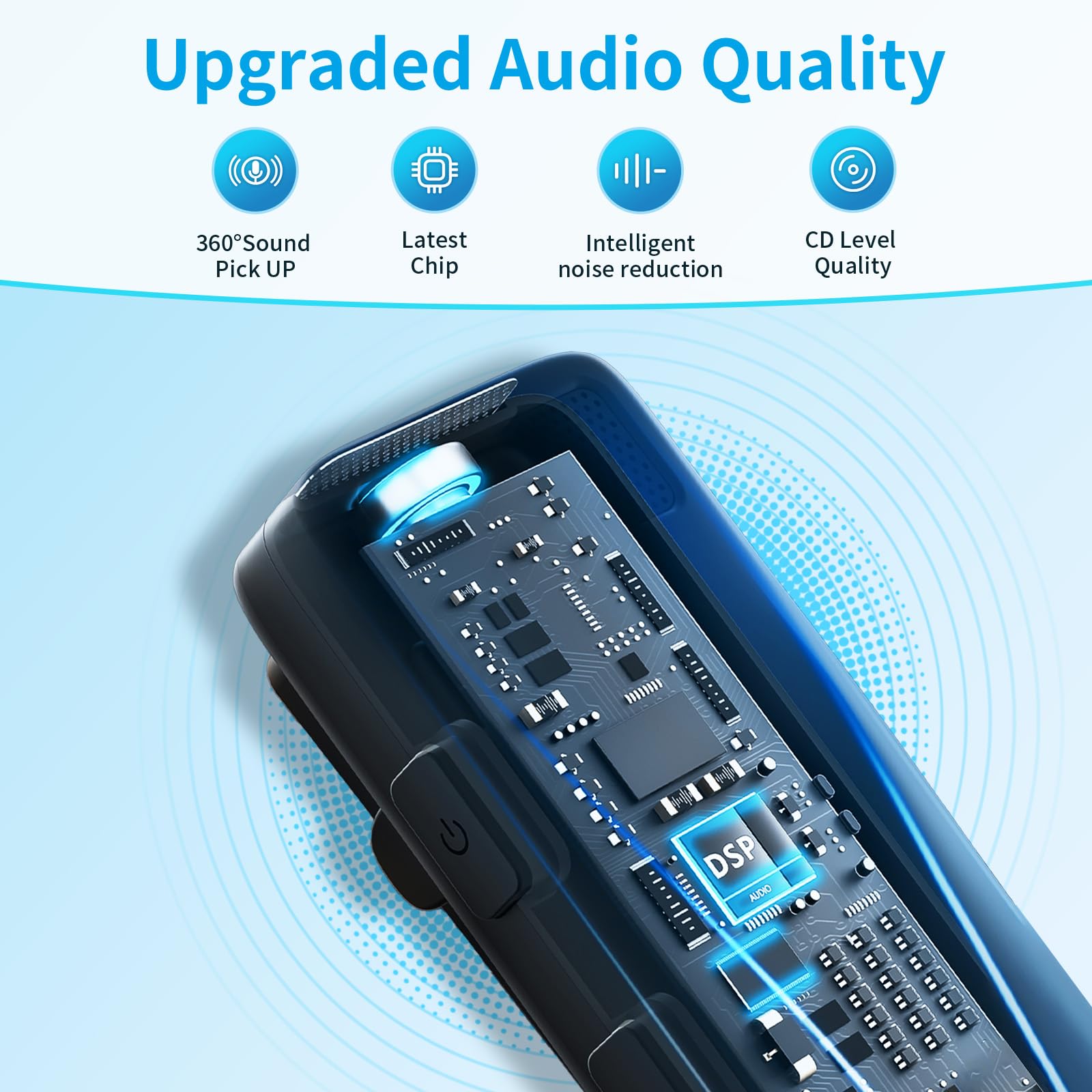 Pilsamas Mini Wireless Lapel Lavalier Microphone For Android, Iphone 15 16 Pro Max   2 Pack, 32H Battery, Noise Canceling   Usb