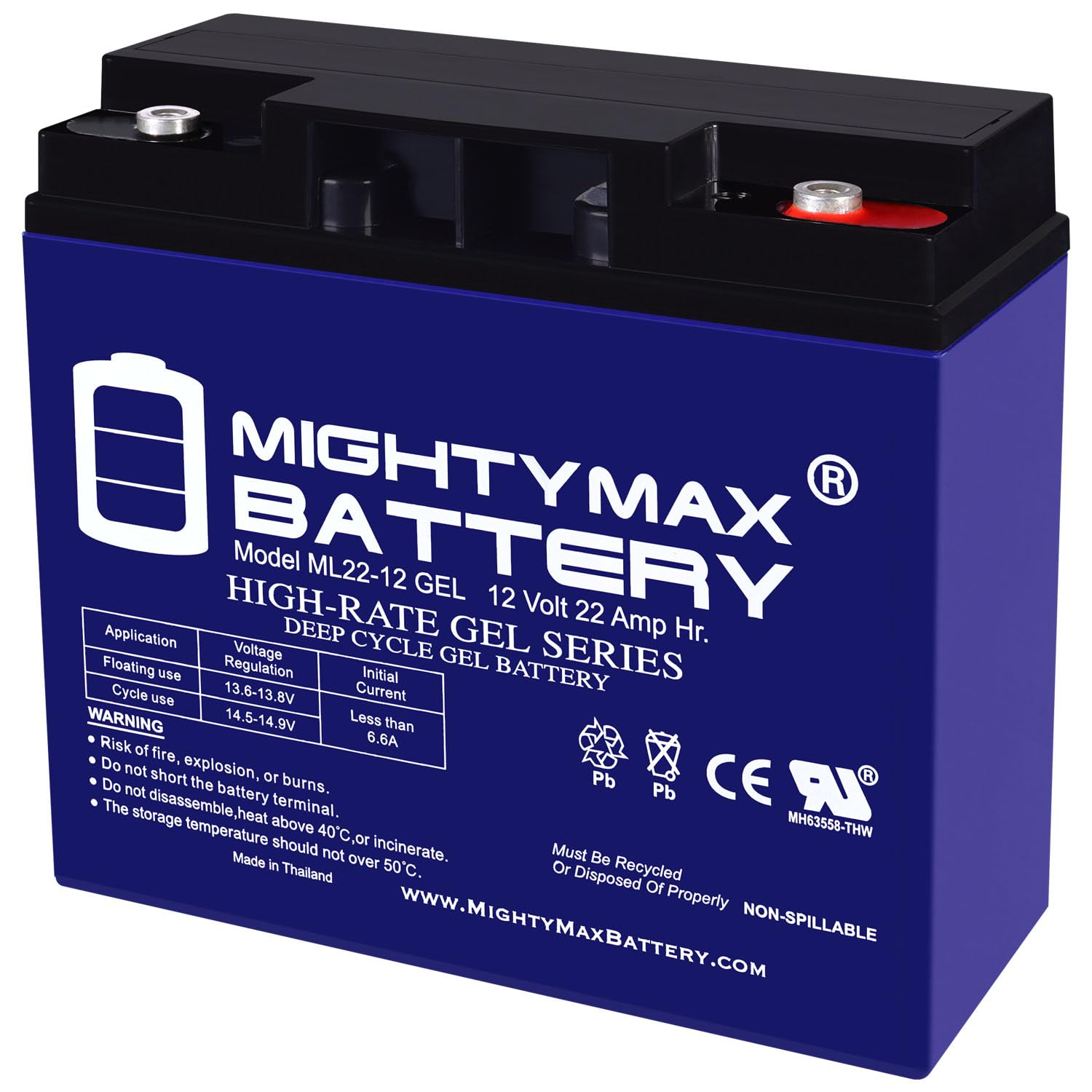 Mighty Max Battery 12V 22AH GEL Replacement Battery for Schumacher DSR ProSeries PSJ-2212 Booster
