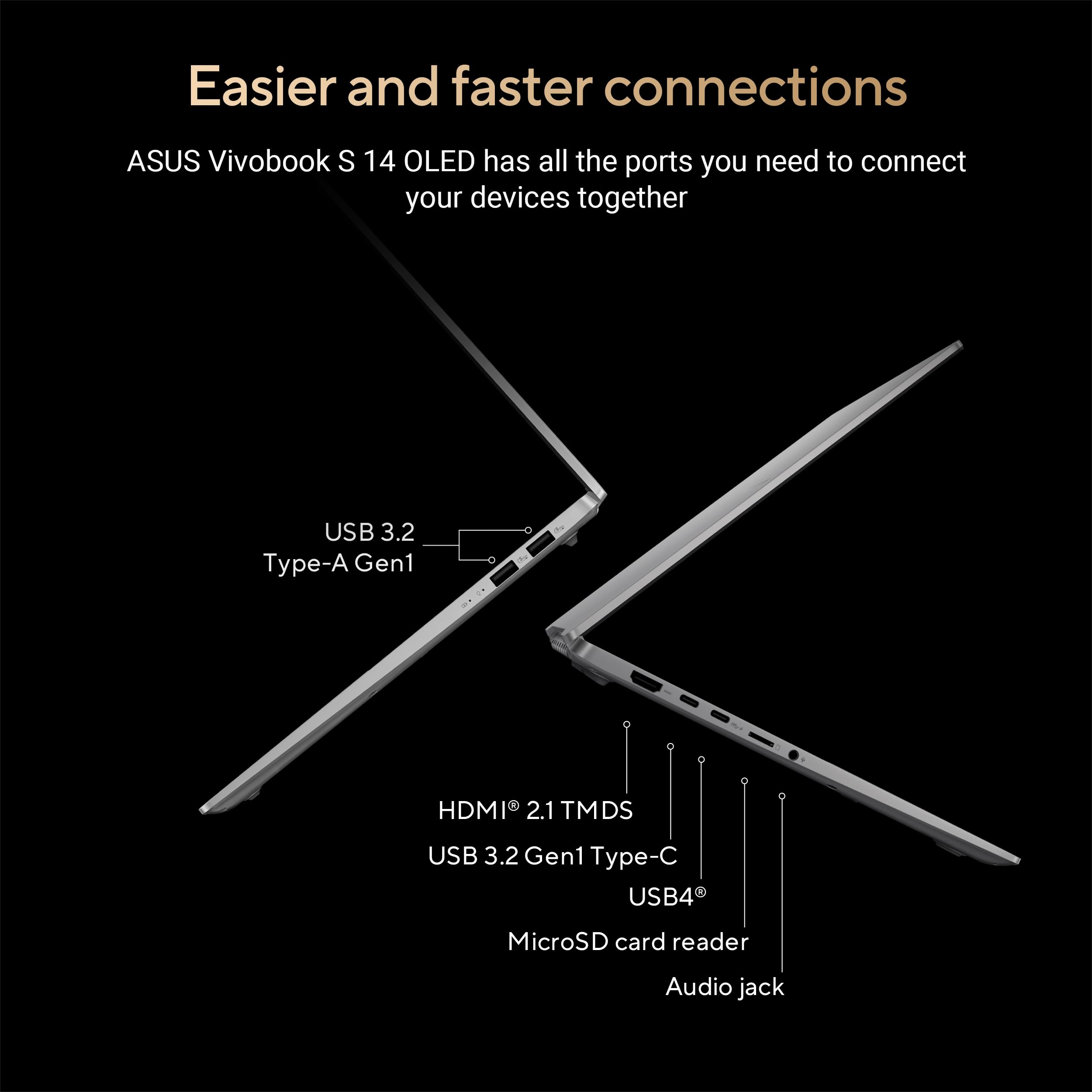 Asus Vivobook S 14 Oled Laptop, Amd Ryzen Ai 9, 24Gb, 1Tb Ssd, Cool Silver, M5406Wa Ah94