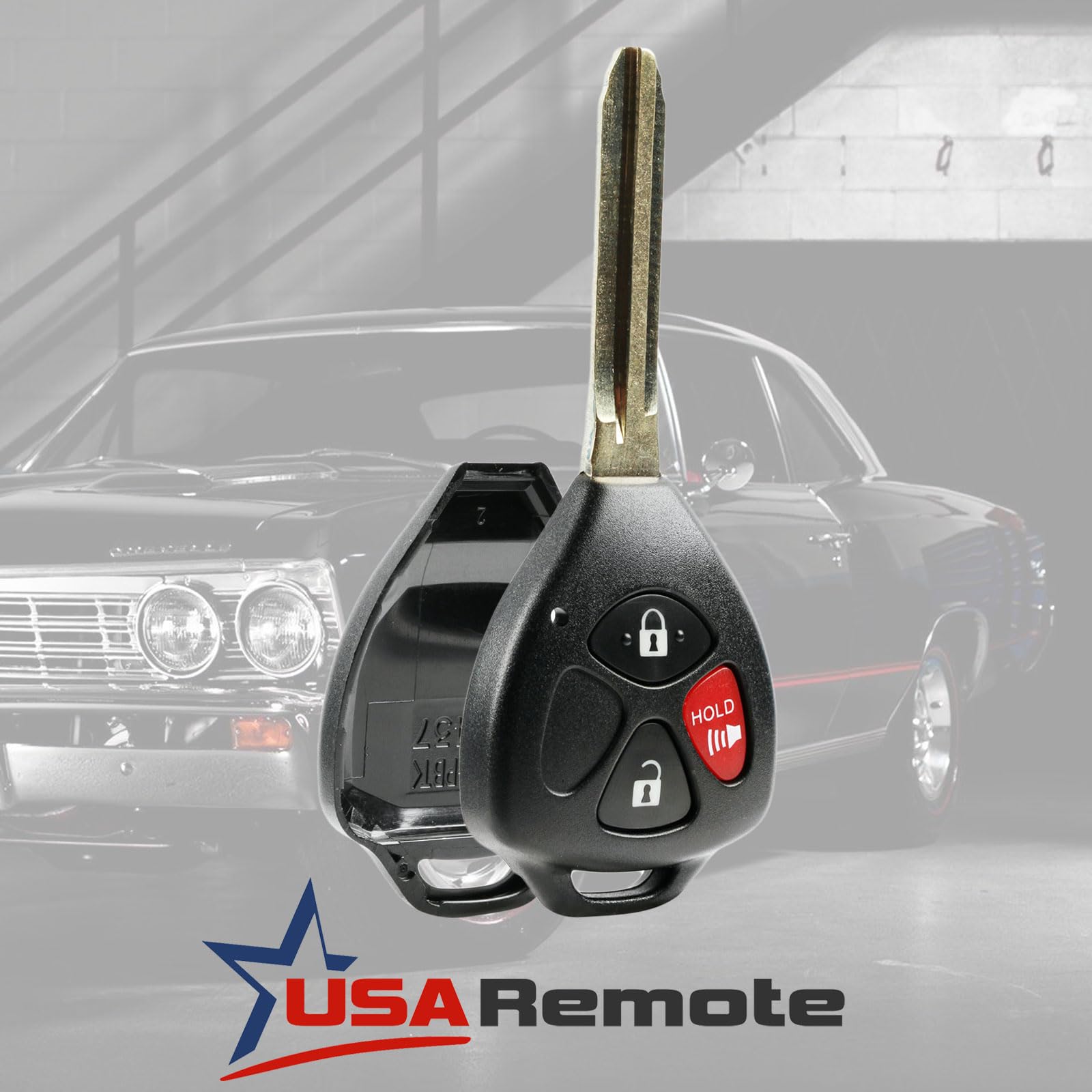 Key Fob Keyless Entry Remote Shell Case & Pad Fits Toyota 4Runner Matrix Rav4 Venza Yaris/Scion Iq Tc Xb Xd (Hyq12Bby, Gq4 29T,