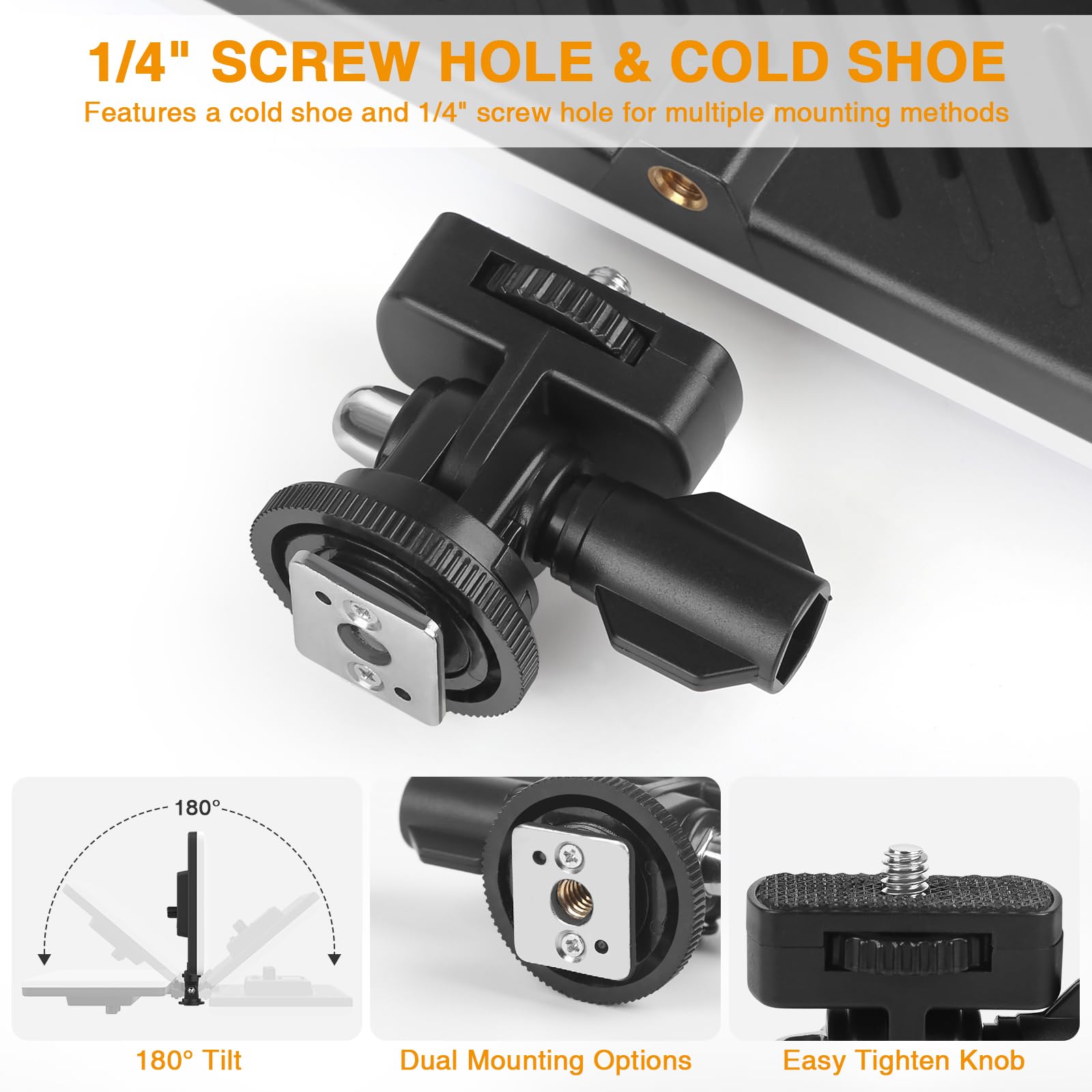Unicucp LED Video Light Panel U-L20 Portable Photography Camera Light 2500K-8500K with 4000mAh Battery
