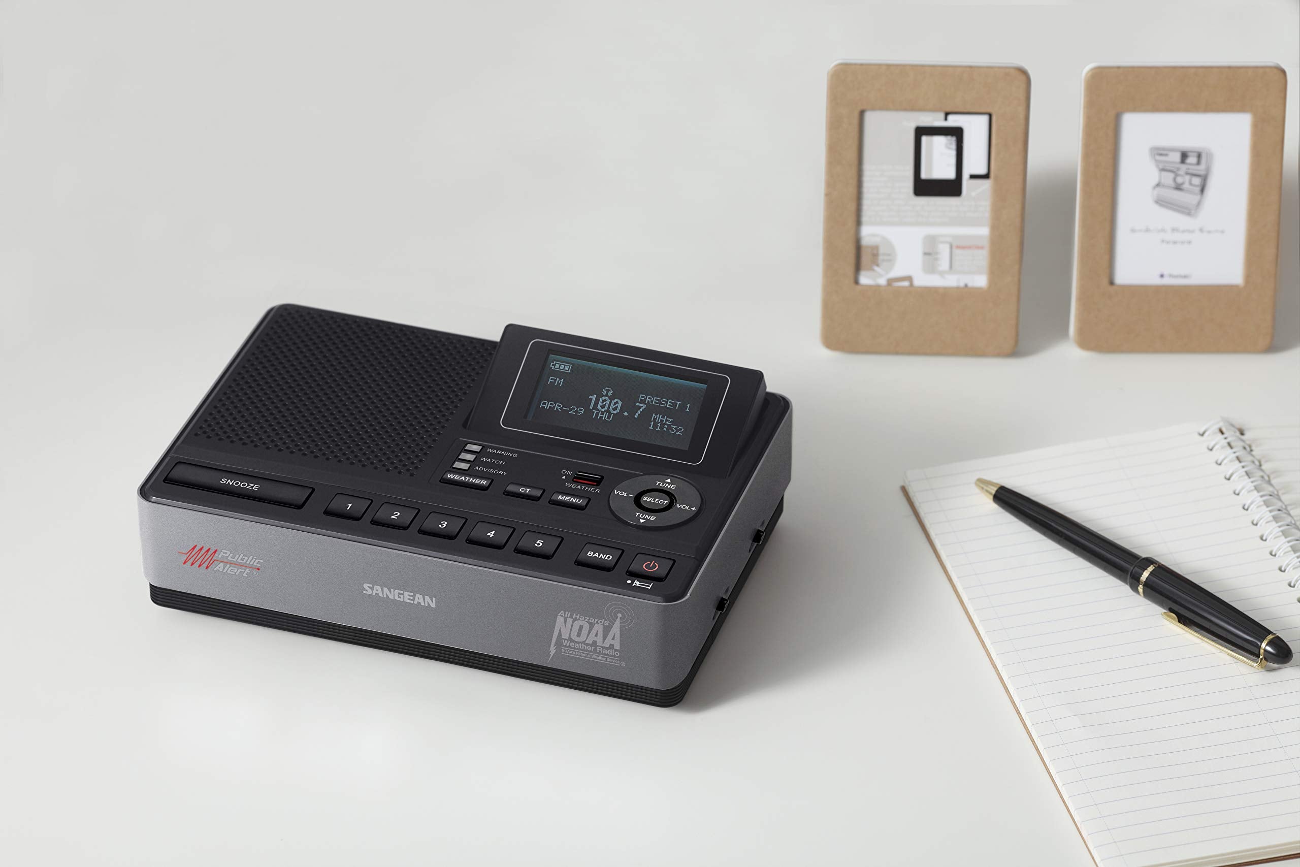 Sangean Cl-100 Noaa, S.A.M.E And Public Alert Certified Weather Alert Table-Top Radio With Am/Fm-Rbds, And Eeprom Back Up For Pr