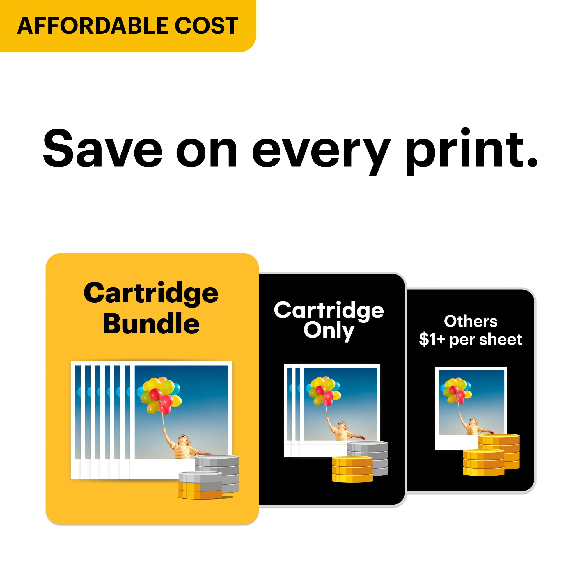 Kodak Dock Plus 4Pass Instant Photo Printer, 4X6 Inches, 50 Sheets Bundle