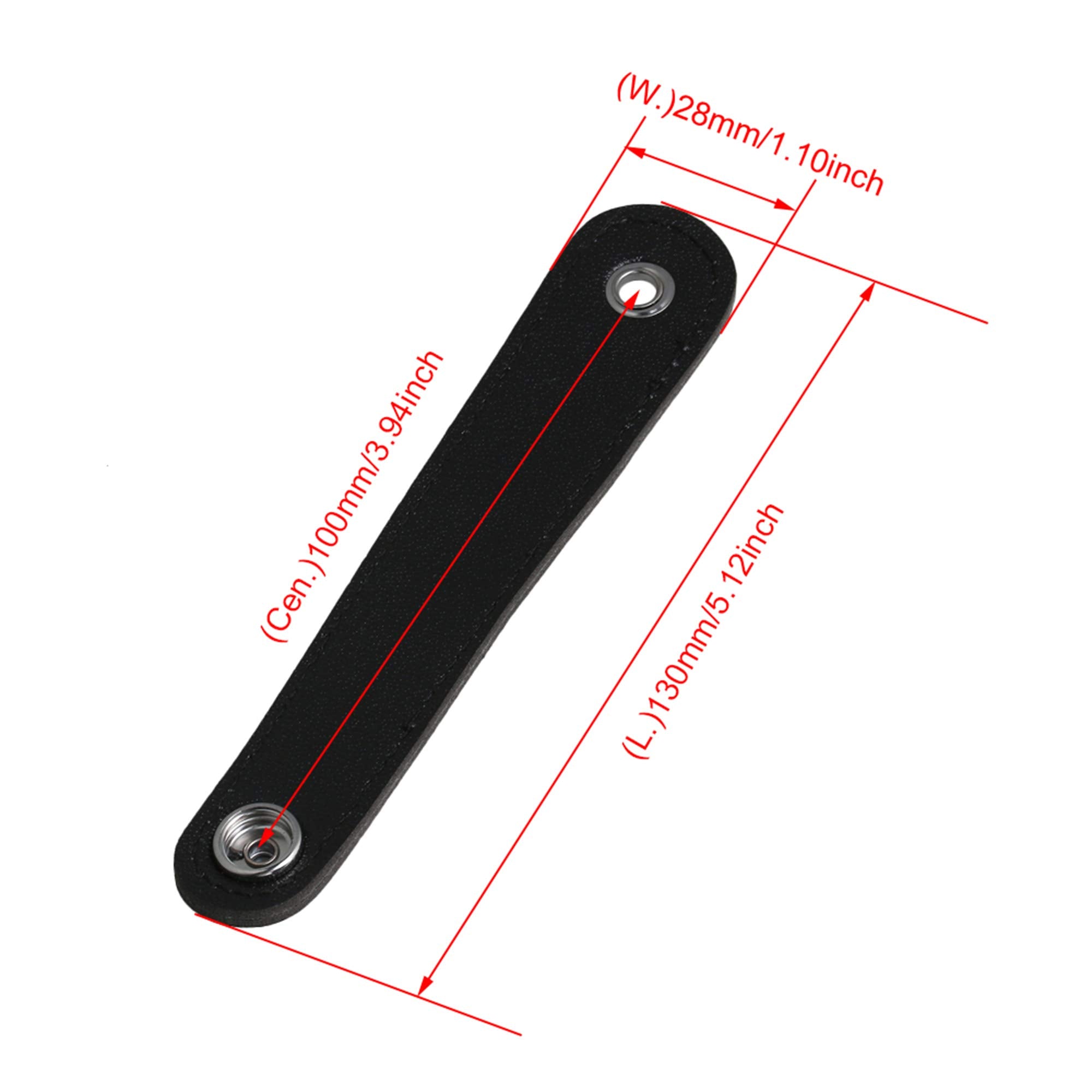 Yibuy Black Faux Leather Adjustable Accordion Bellows Straps With Buckles For Bass Accordion Pack Of 2