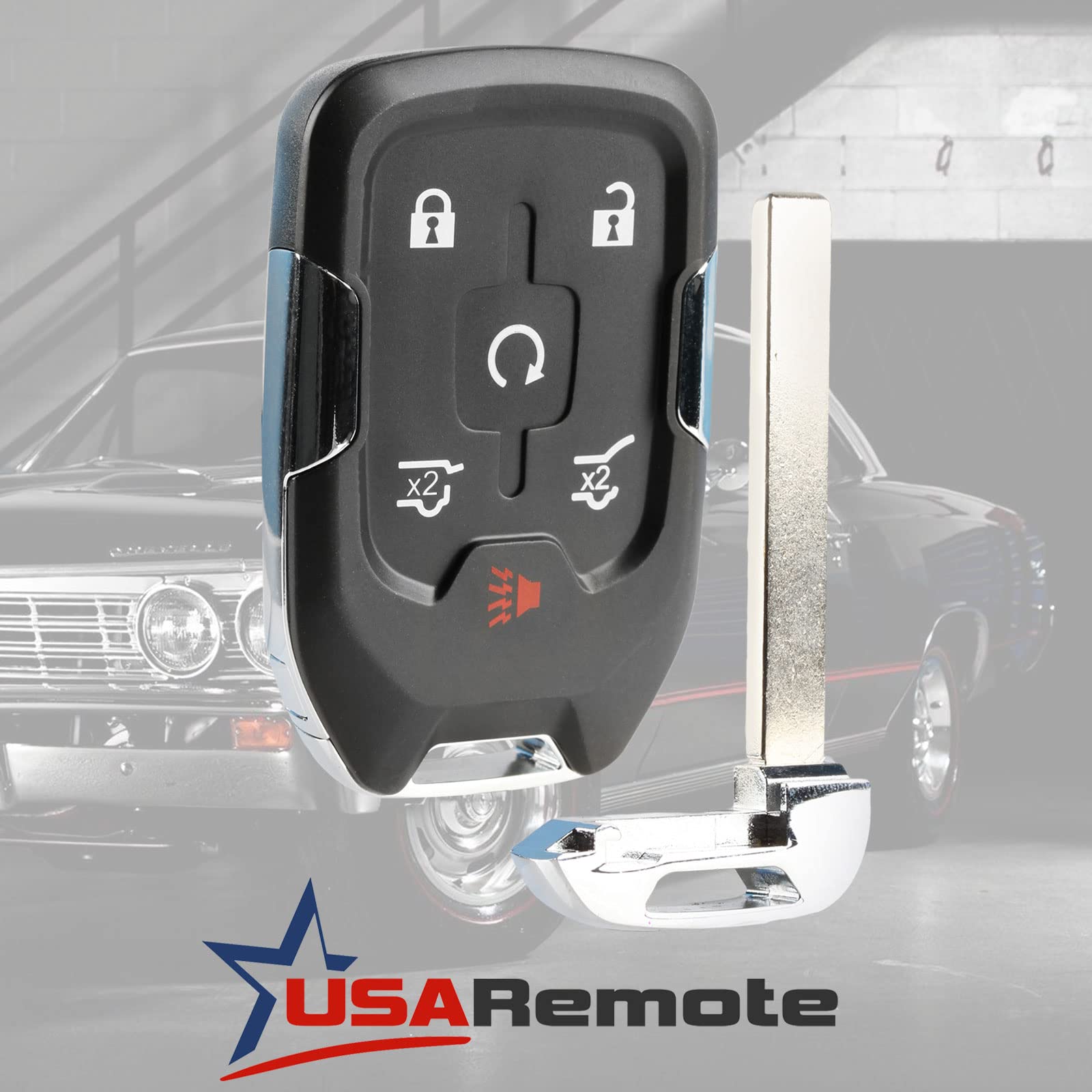 Smart Key Fob Keyless Entry Remote Fits 2015-2020 Chevy Suburban/Tahoe/Gmc Yukon + Yukon Xl (Hyq1Aa, 13580802)