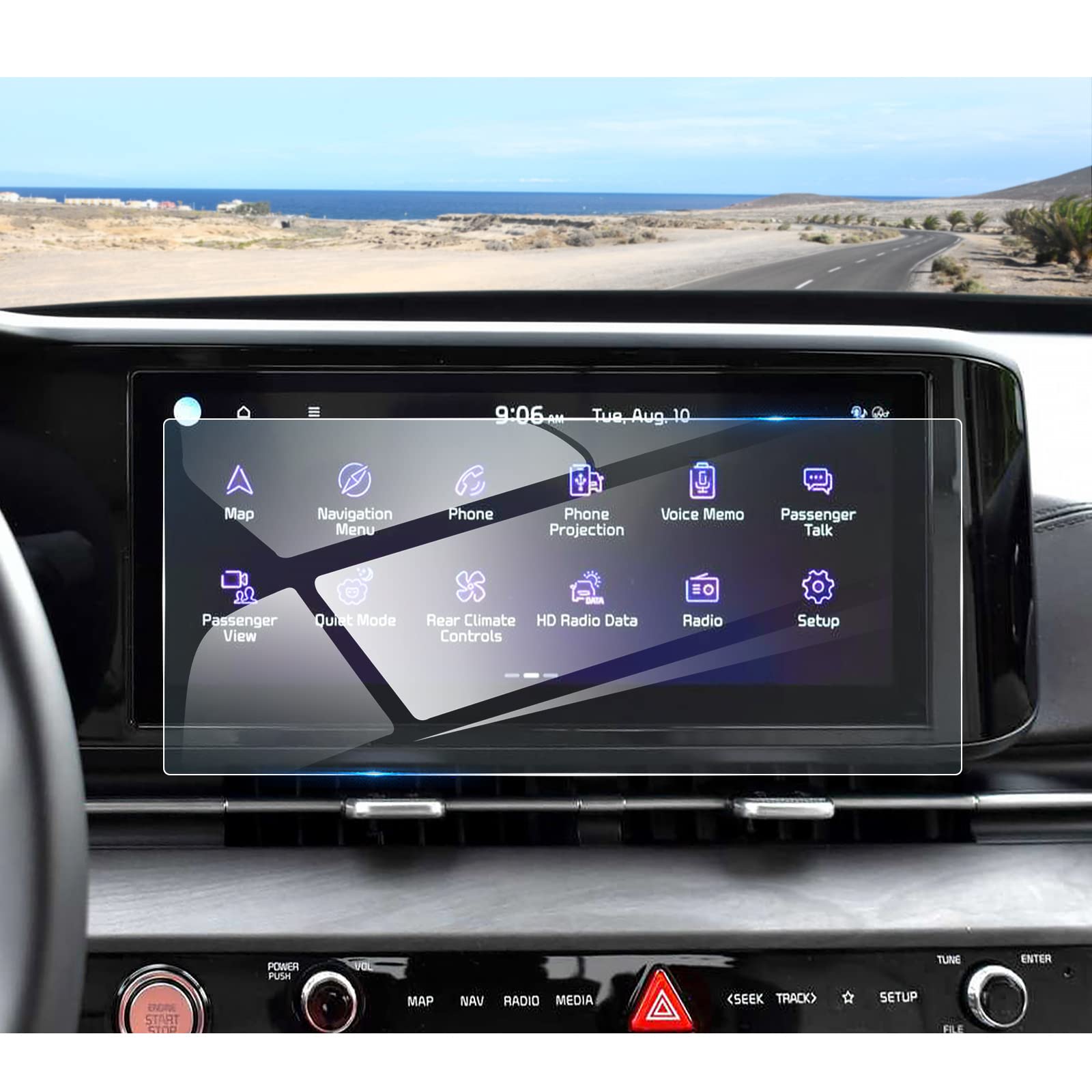 Coleya (Updated) 2022 2023 2024 Carnival Ka4 Screen Protector For Kia Carnival (Ex/Sx/Sx Prestige) 12.3 Inch Touch Screen, 9H Te