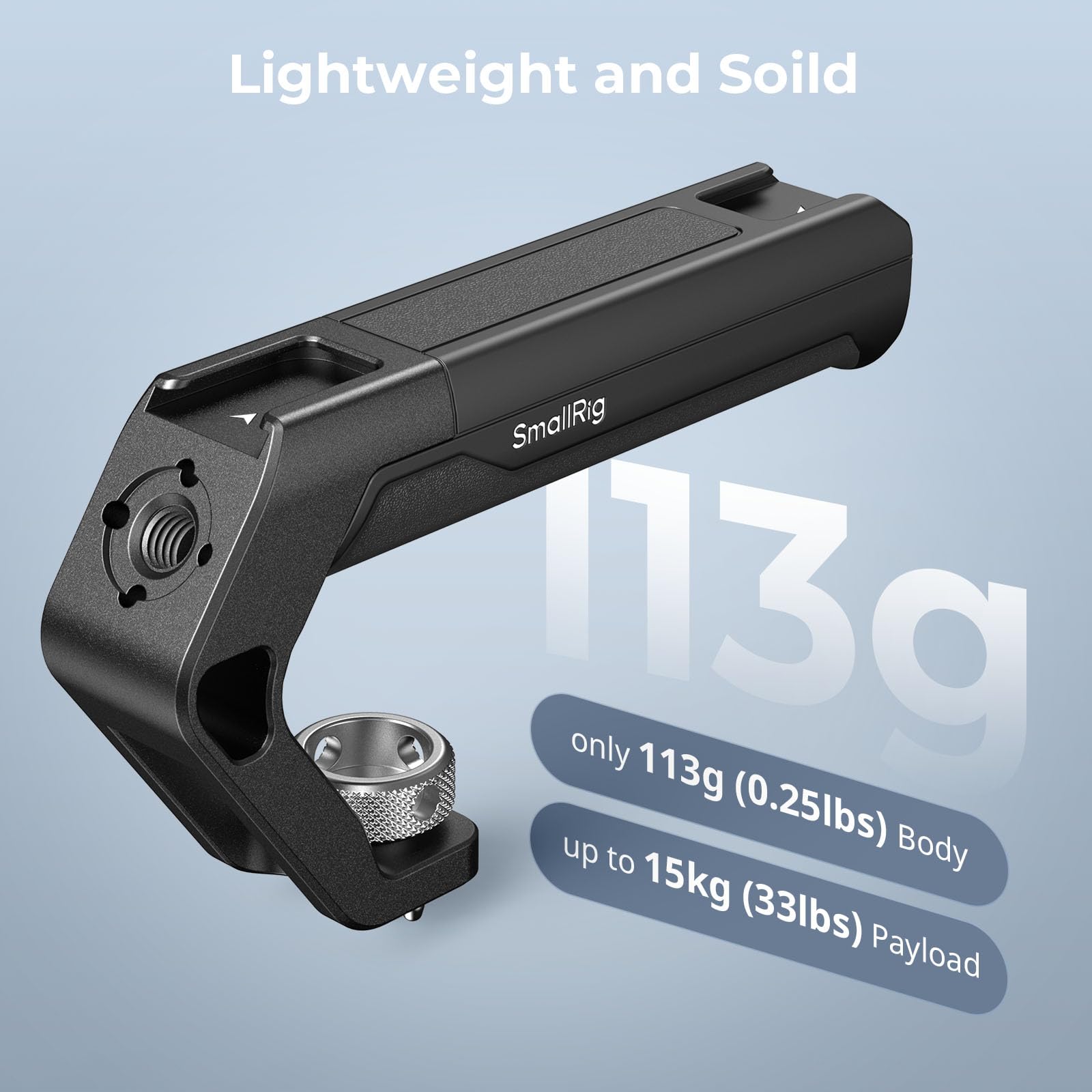 Smallrig Lightweight Top Handle With 3/8-16 Locating Pins For Arri, Tiny Camera Top Handle Only 113G, High-Strength Engineering