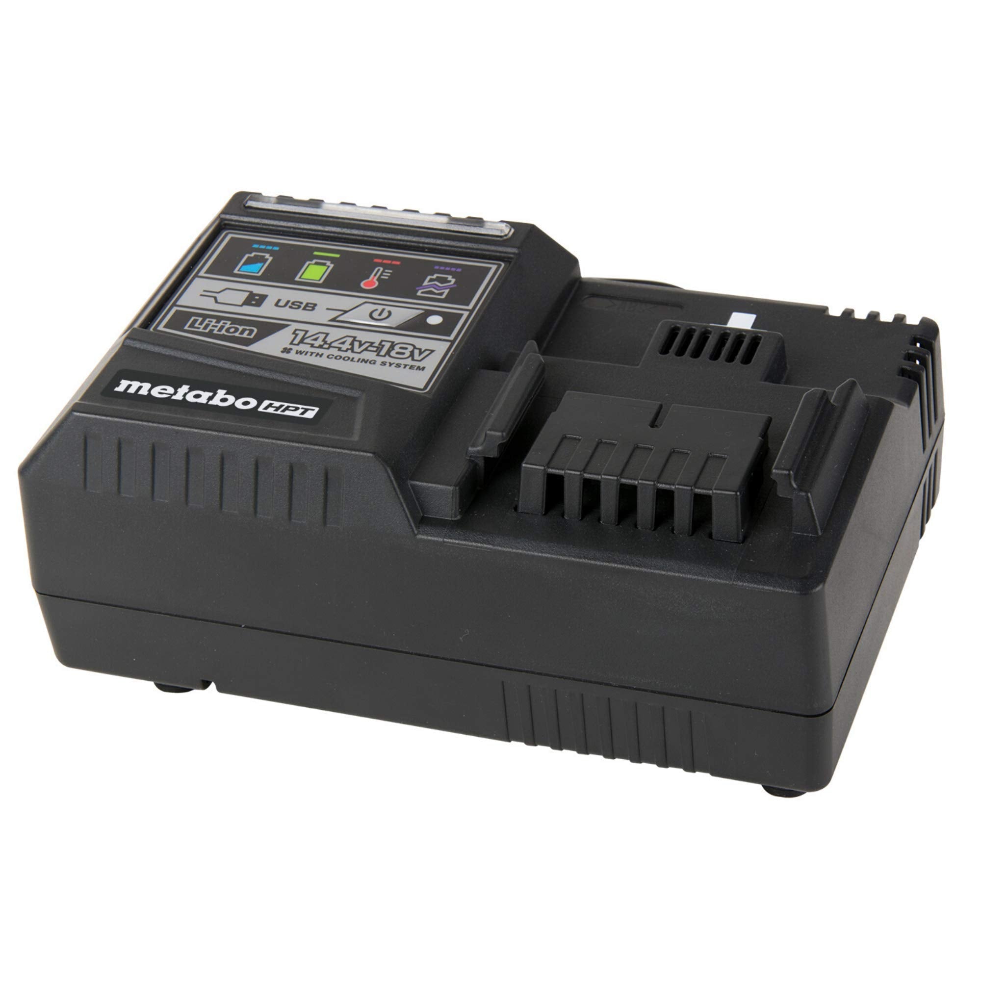 Metabo Hpt Rapid Battery Charger | 18V, Lithium Ion, Slide Style Batteries | Usb Port | Uc18Ysl3M