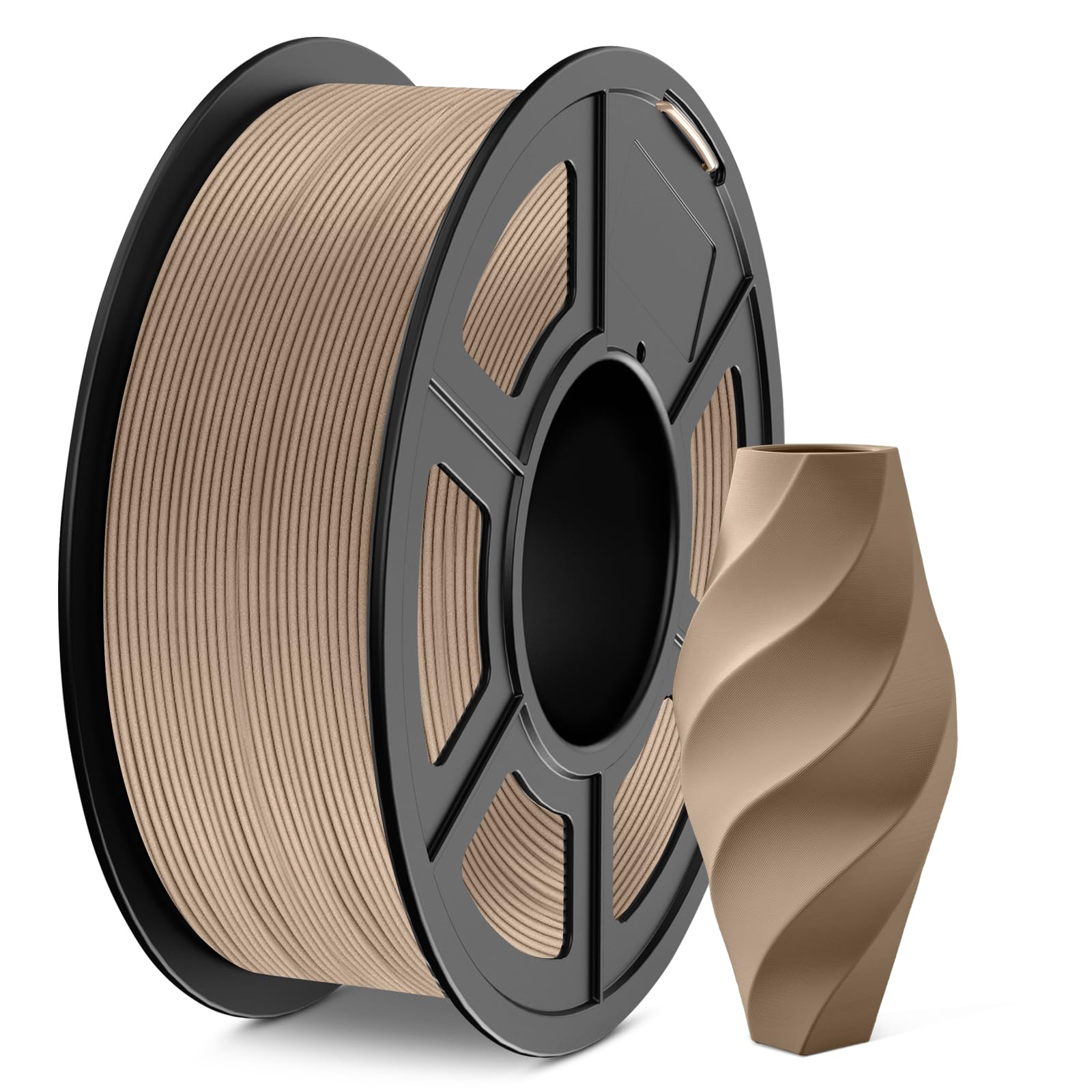 JAYO Wood PLA Filament 1.75mm, 1.1KG, 15% Real Wood Fibers, Dimensional Accuracy +/- 0.02mm, Fits Most FDM 3D Printers