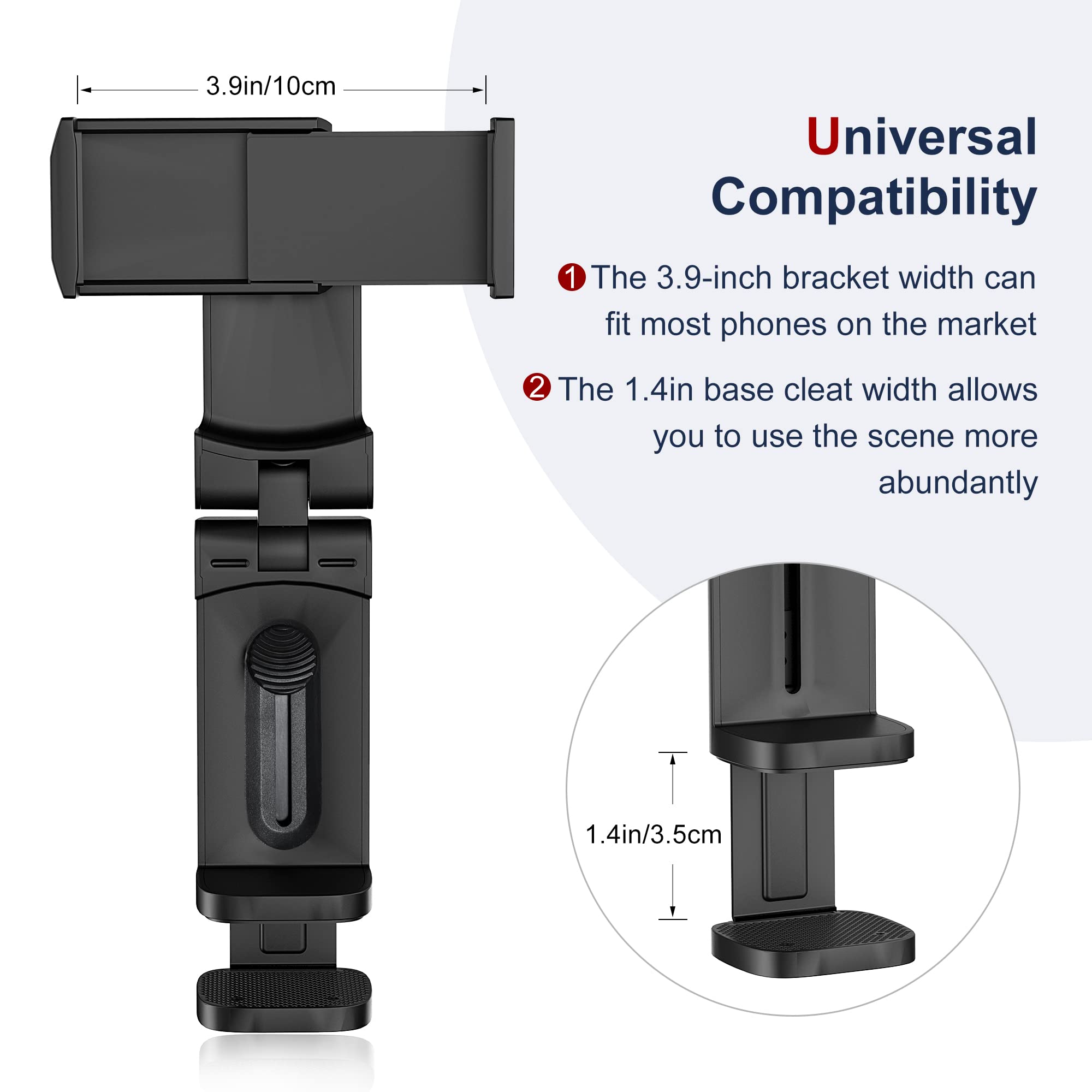 For Universal Airplane Travel Phone Holder: Travel Essentials Phone Mount For Desk With Multi Directional 360 Degree Rotation,Tr